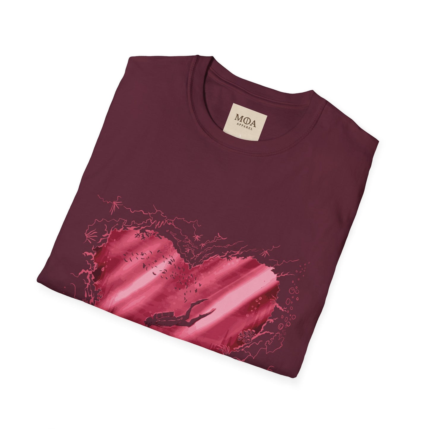 Subtide Love - Dive for Heart Shirt - Ocean Graphic Tee - Unisex Cotton T-Shirt