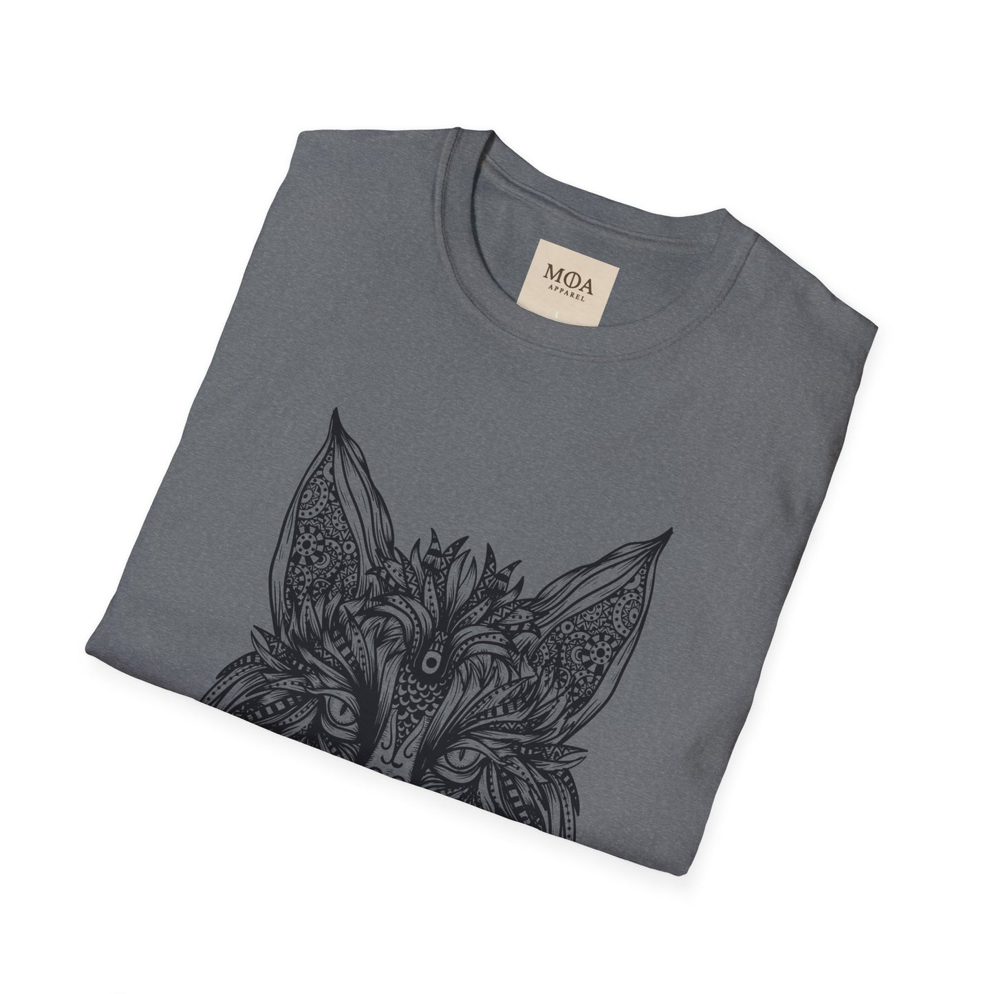 Mandala Wolf - Forest Spirit Animal Shirt - Boho Graphic Tee - Unisex Cotton T-Shirt