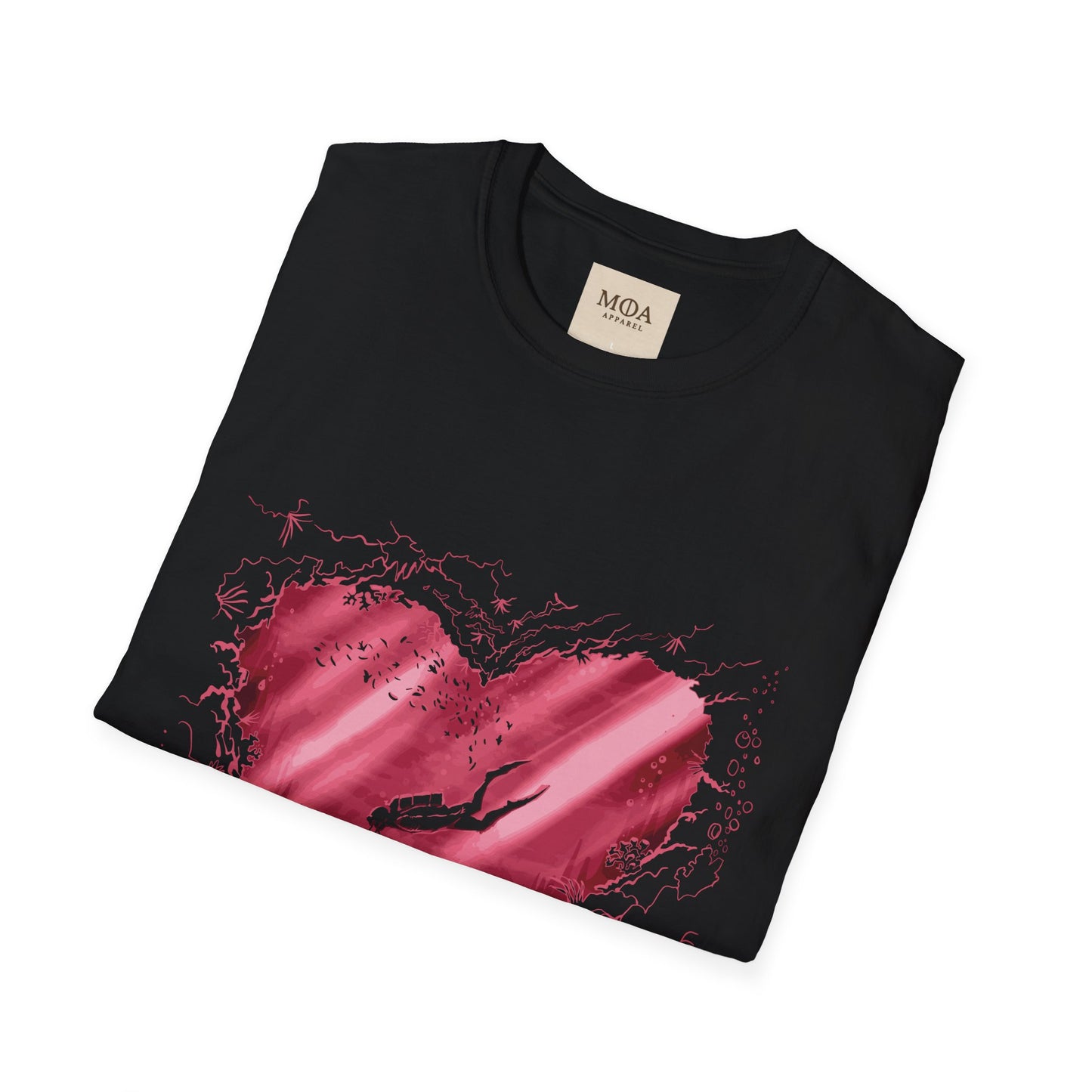 Subtide Love - Dive for Heart Shirt - Ocean Graphic Tee - Unisex Cotton T-Shirt