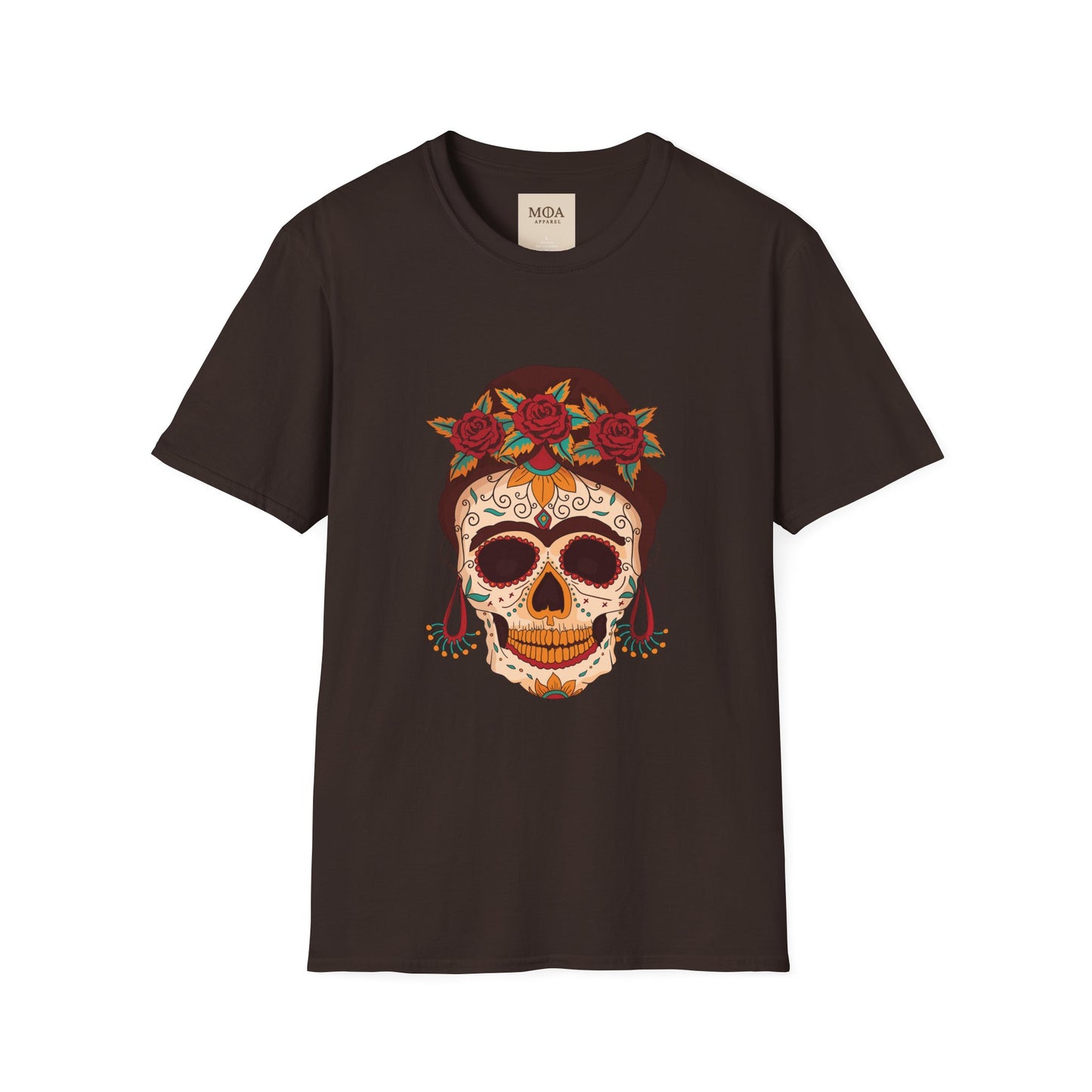 Dia de los Muertos - Sugar Skull T-Shirt - Mexican Day of the Dead Unisex Cotton Graphic Tee - Cultural Art Top