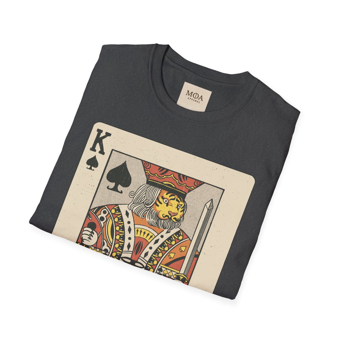 King of the Pack - Lion Graphic Tee - Playing Card Unisex Cotton T-Shirt - Boho Nature Apparel