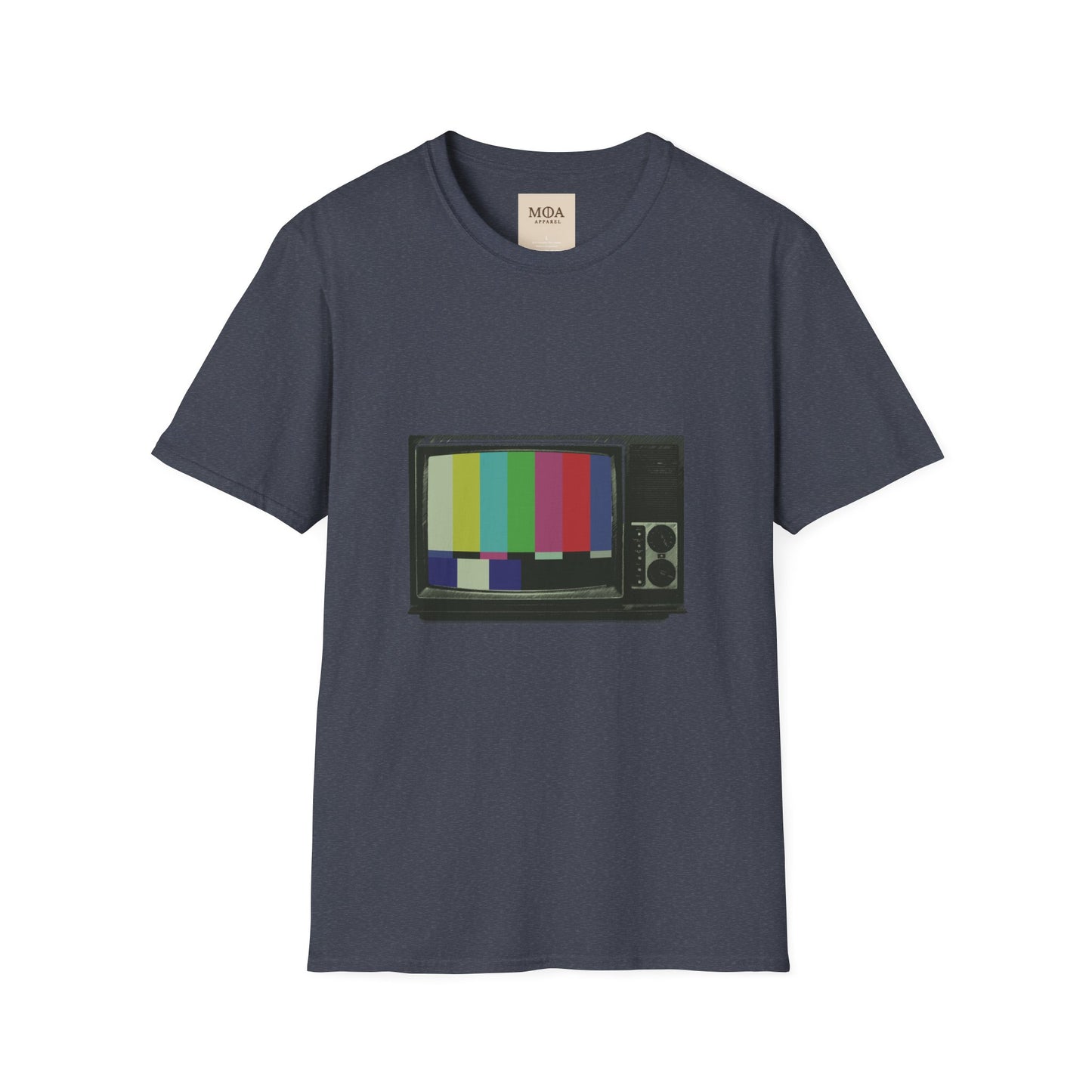 Test Card - Abstract TV Shirt - Radio Wave Graphic Tee - Unisex Cotton T-Shirt