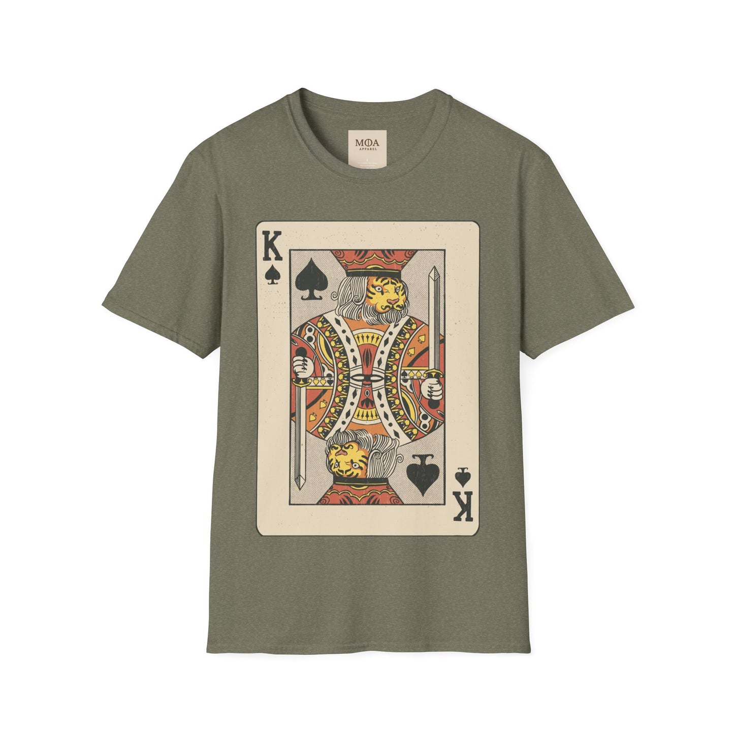 King of the Pack - Lion Graphic Tee - Playing Card Unisex Cotton T-Shirt - Boho Nature Apparel