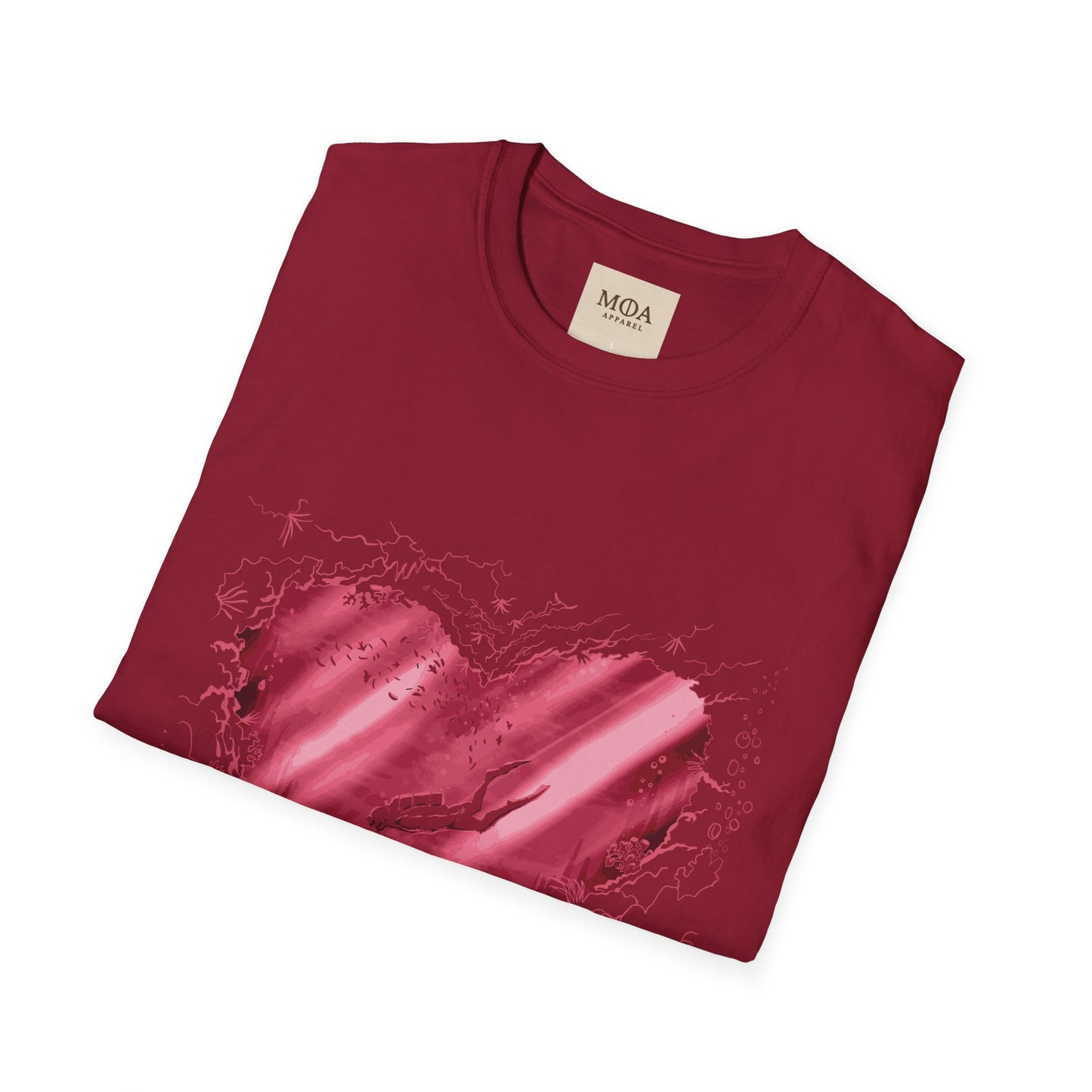 Subtide Love - Dive for Heart Shirt - Ocean Graphic Tee - Unisex Cotton T-Shirt