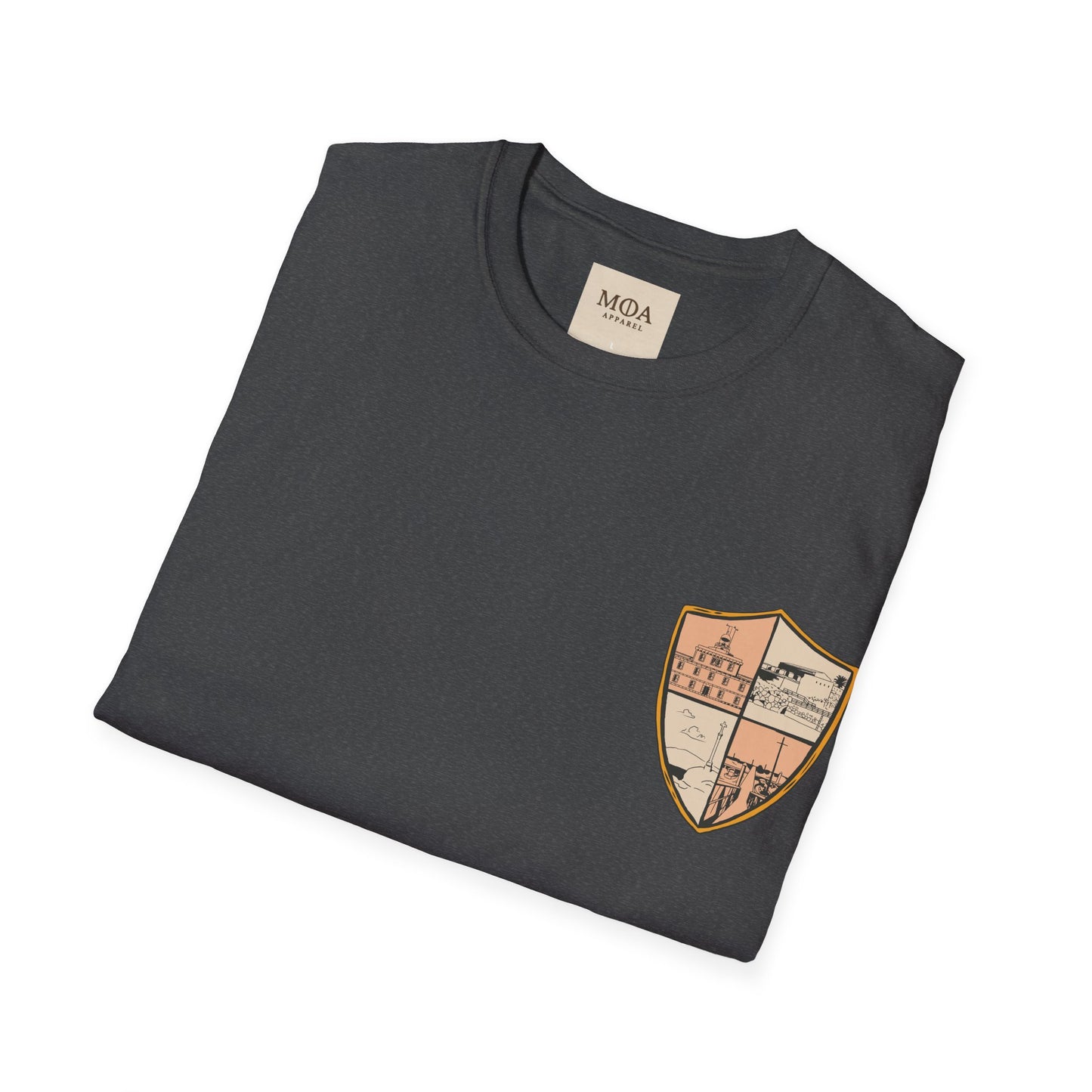 Heraldic Society - Chivalry Crest Shirt - Medieval Coat of Arms Graphic Tee - Unisex Cotton T-Shirt
