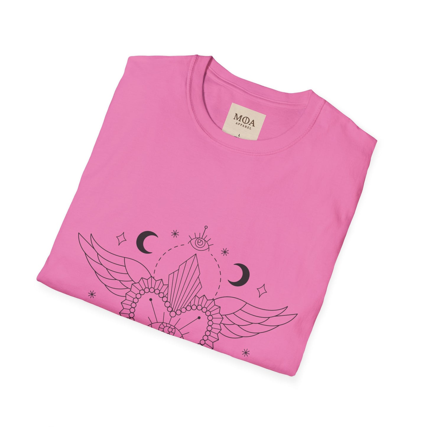 Bohemian Wings - Ethereal Feather Heart Shirt - Boho Bird Graphic Tee - Unisex Cotton T-Shirt