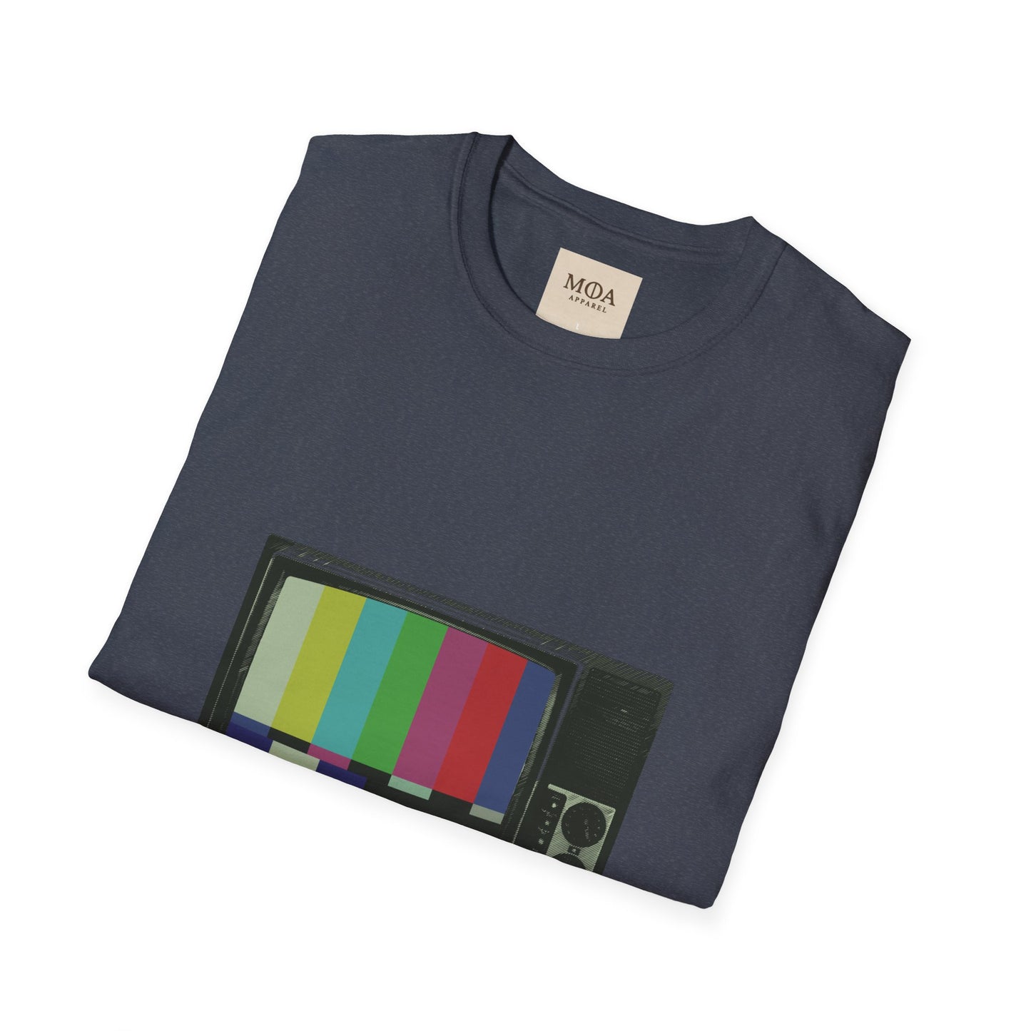 Test Card - Abstract TV Shirt - Radio Wave Graphic Tee - Unisex Cotton T-Shirt