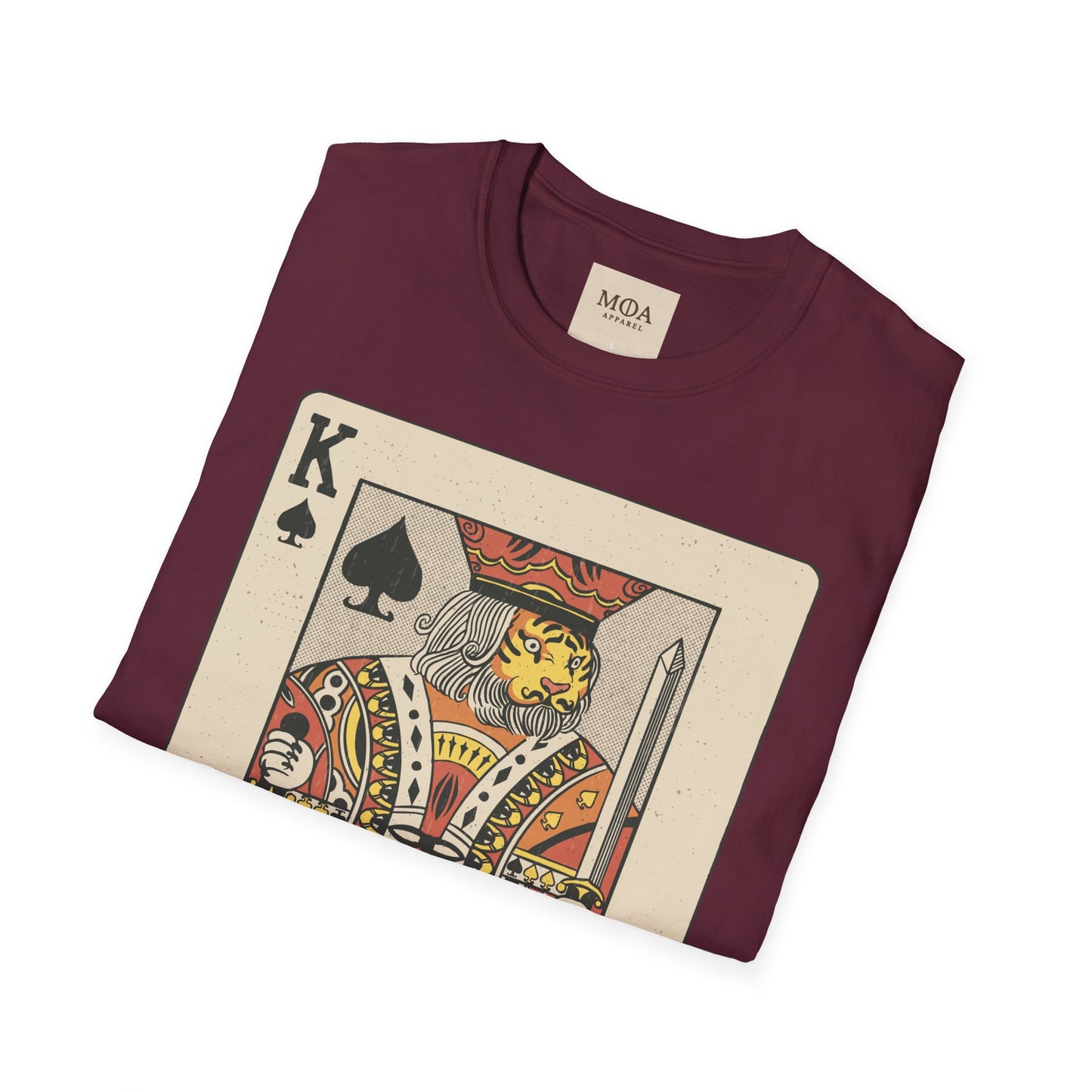 King of the Pack - Lion Graphic Tee - Playing Card Unisex Cotton T-Shirt - Boho Nature Apparel