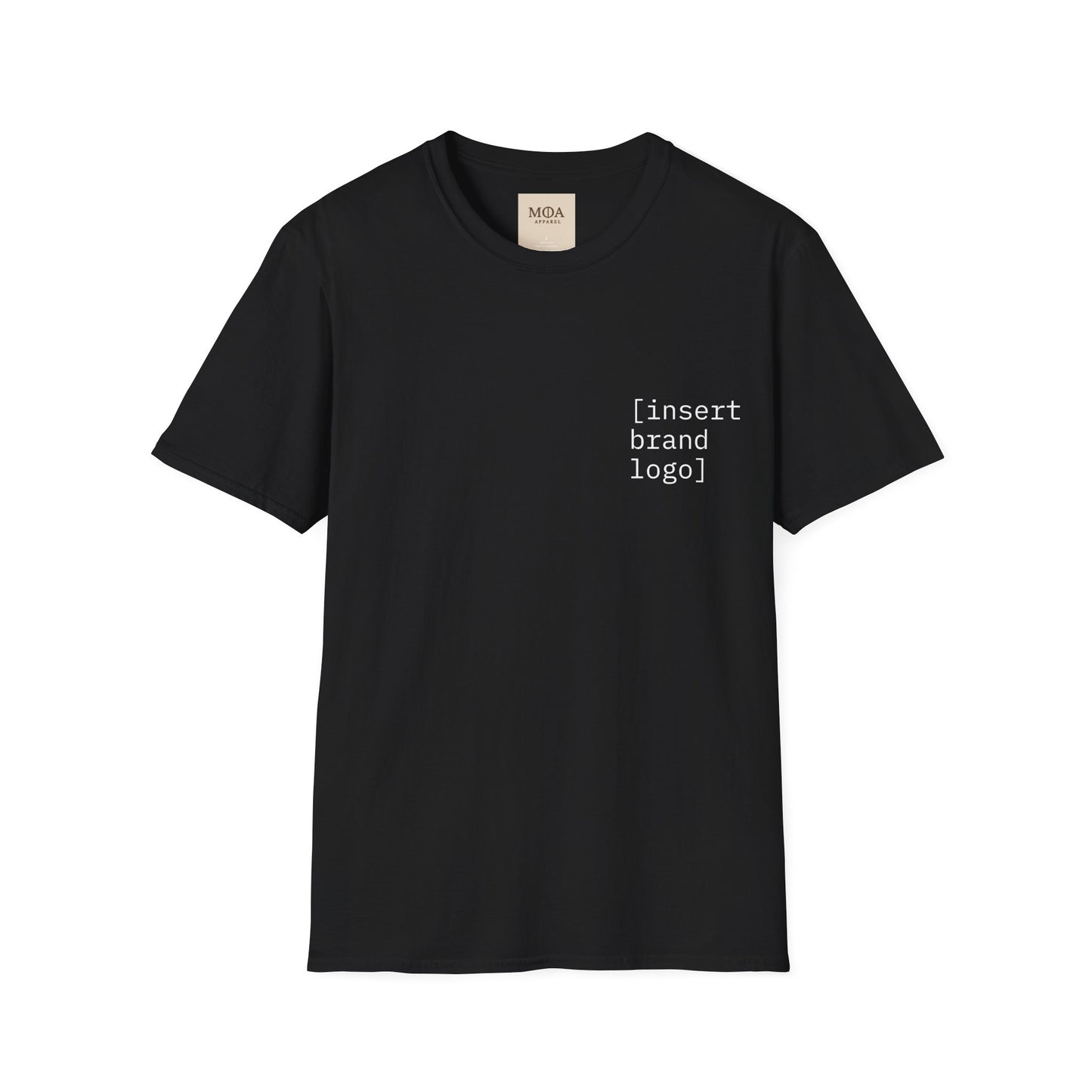 The Unfinished - Incomplete Logo Shirt - Ironic Branding Graphic Tee - Unisex Cotton T-Shirt