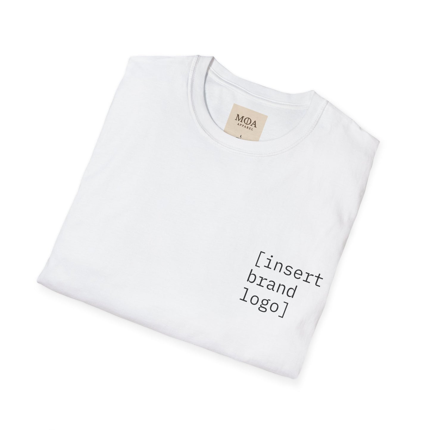 The Unfinished - Incomplete Logo Shirt - Ironic Branding Graphic Tee - Unisex Cotton T-Shirt