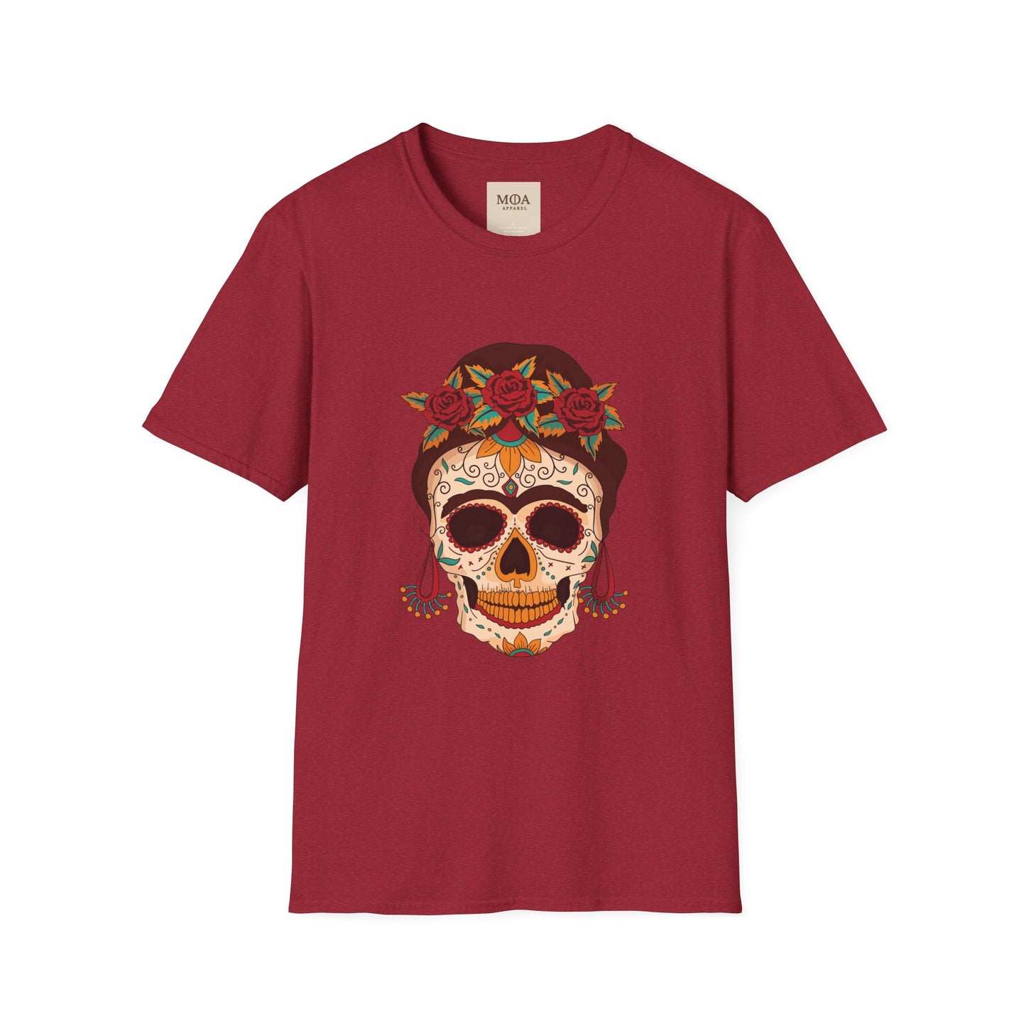 Dia de los Muertos - Sugar Skull T-Shirt - Mexican Day of the Dead Unisex Cotton Graphic Tee - Cultural Art Top