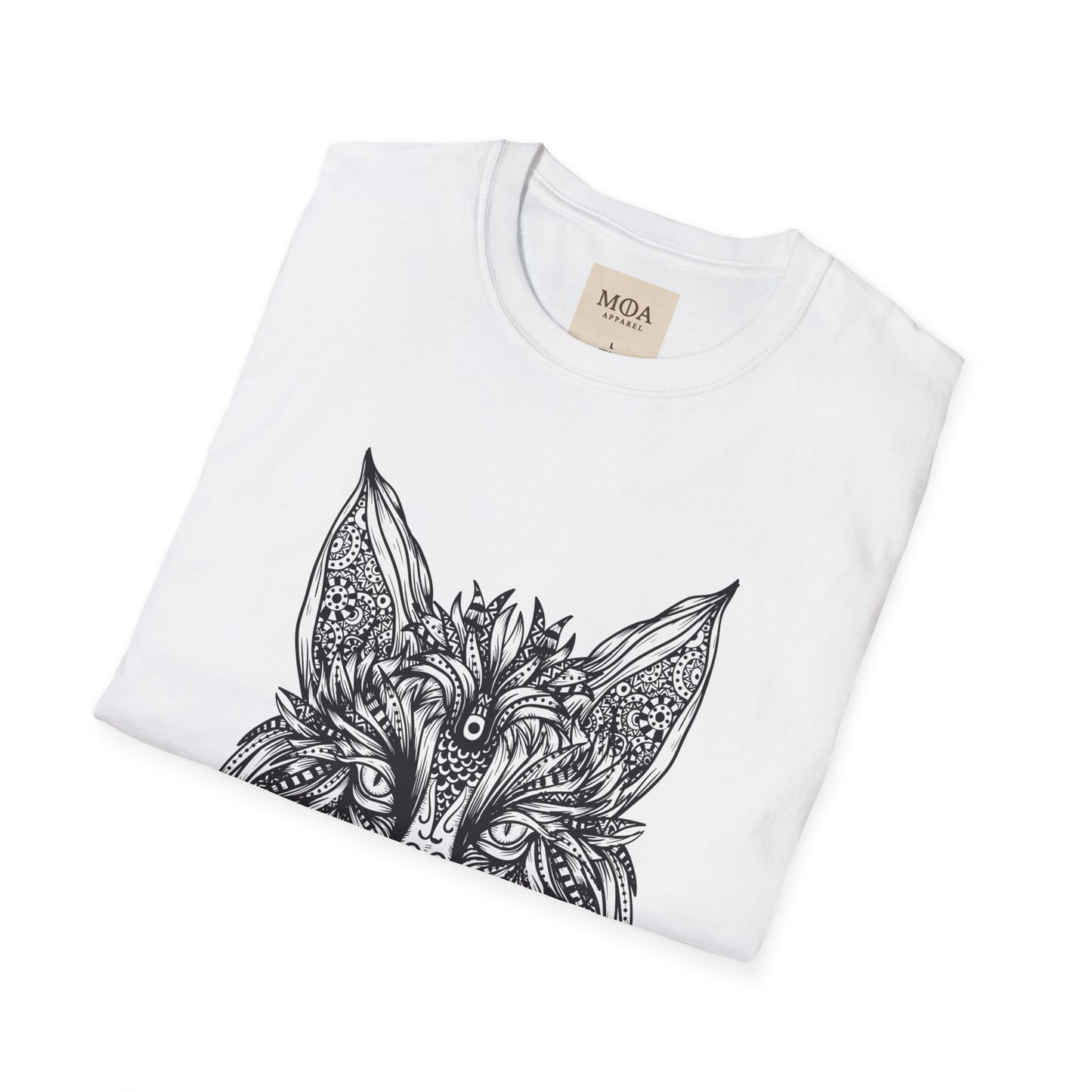 Mandala Wolf - Forest Spirit Animal Shirt - Boho Graphic Tee - Unisex Cotton T-Shirt