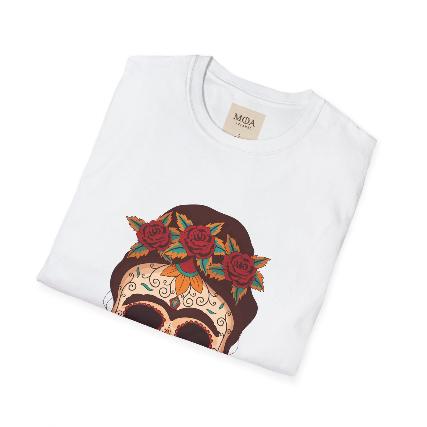 Dia de los Muertos - Sugar Skull T-Shirt - Mexican Day of the Dead Unisex Cotton Graphic Tee - Cultural Art Top