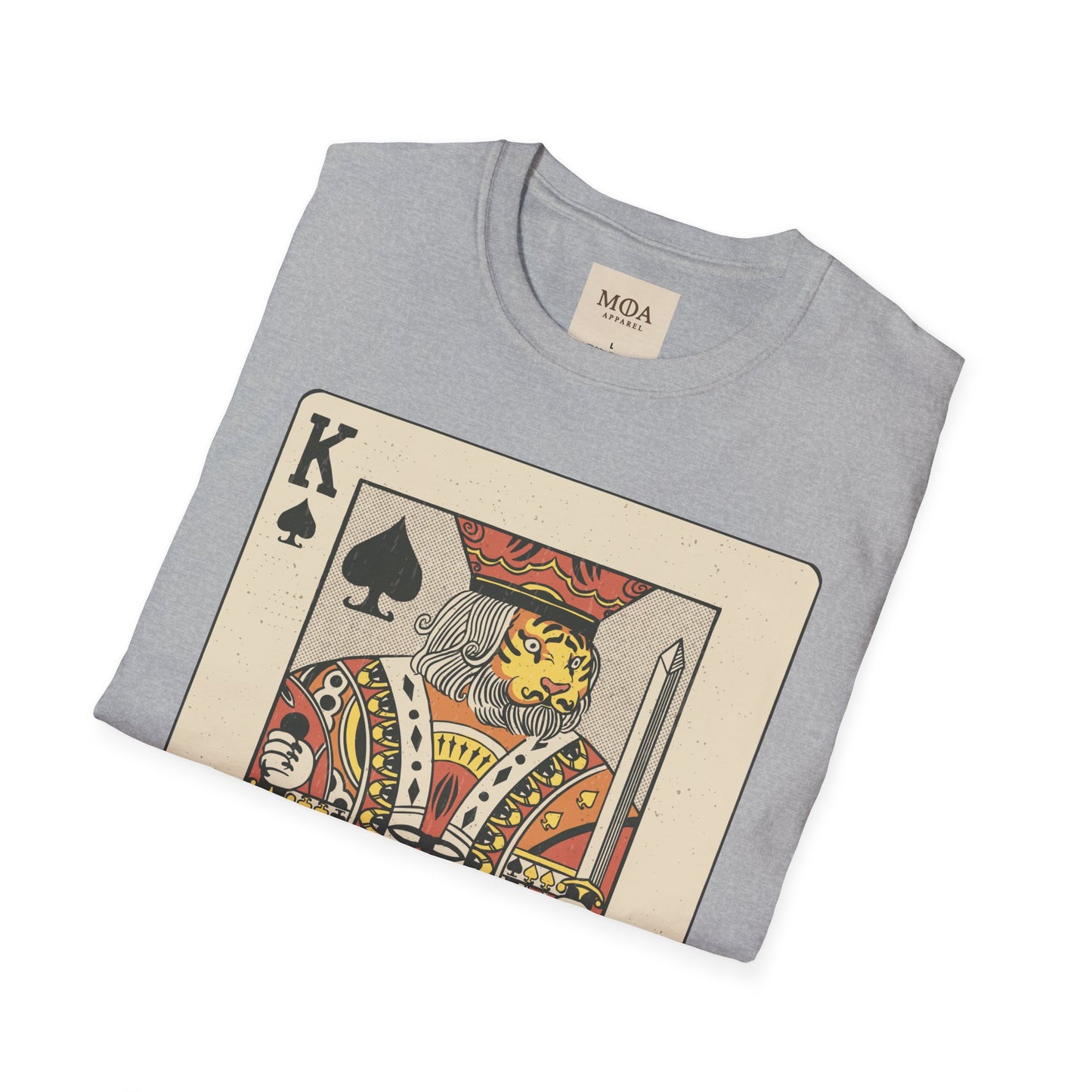 King of the Pack - Lion Graphic Tee - Playing Card Unisex Cotton T-Shirt - Boho Nature Apparel