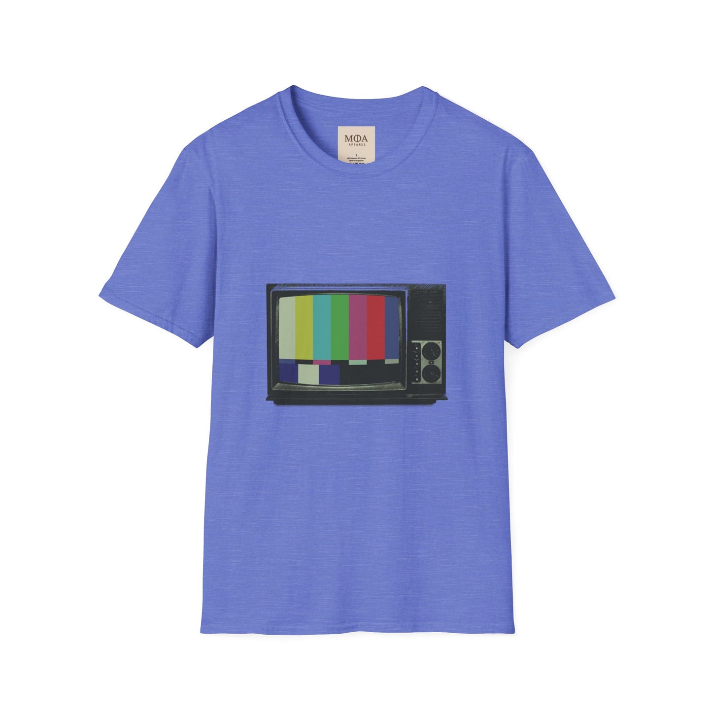 Test Card - Abstract TV Shirt - Radio Wave Graphic Tee - Unisex Cotton T-Shirt
