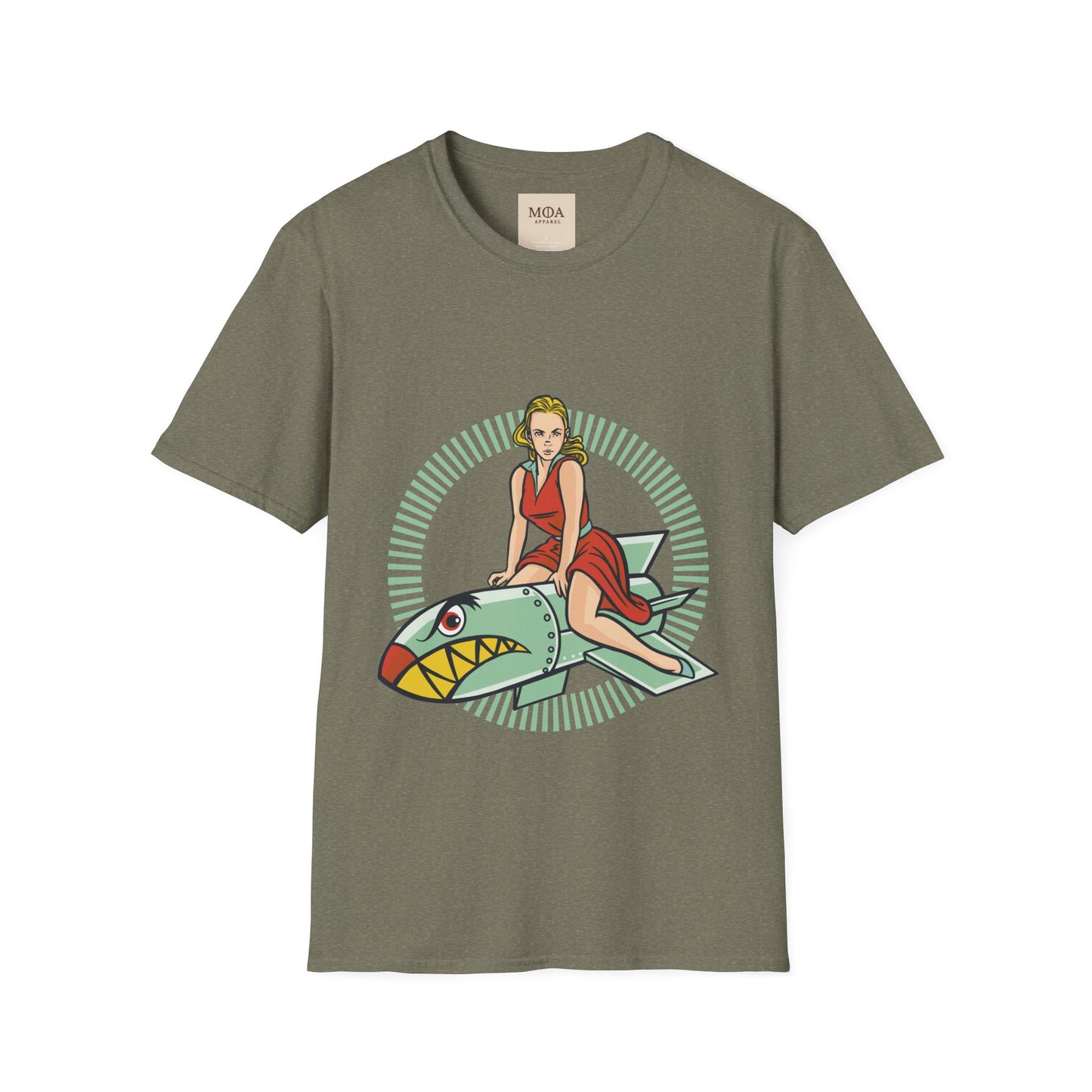 Flying Mascot - Aircraft Mascot Shirt - Vintage Aviation Graphic Tee - Unisex Cotton T-Shirt