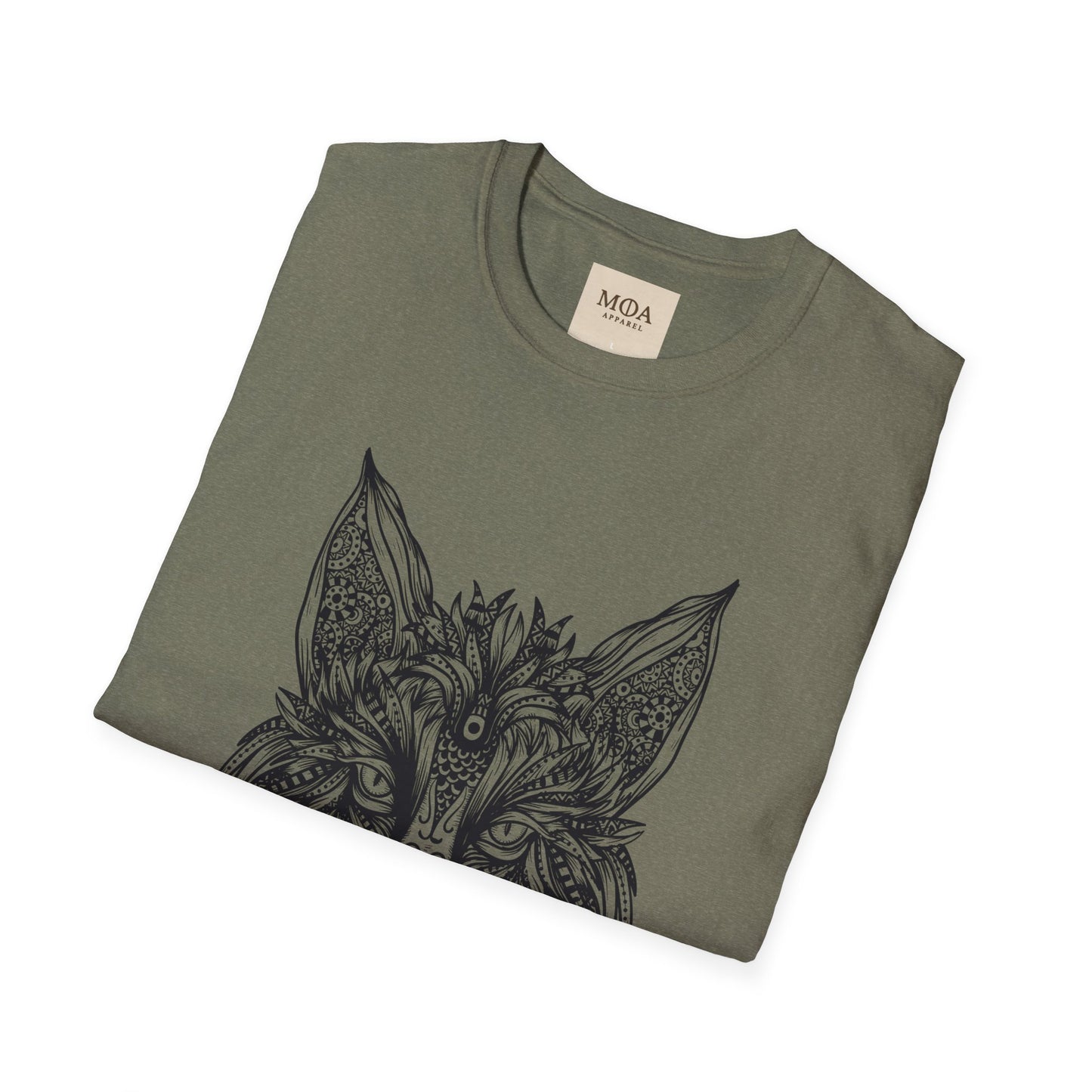 Mandala Wolf - Forest Spirit Animal Shirt - Boho Graphic Tee - Unisex Cotton T-Shirt