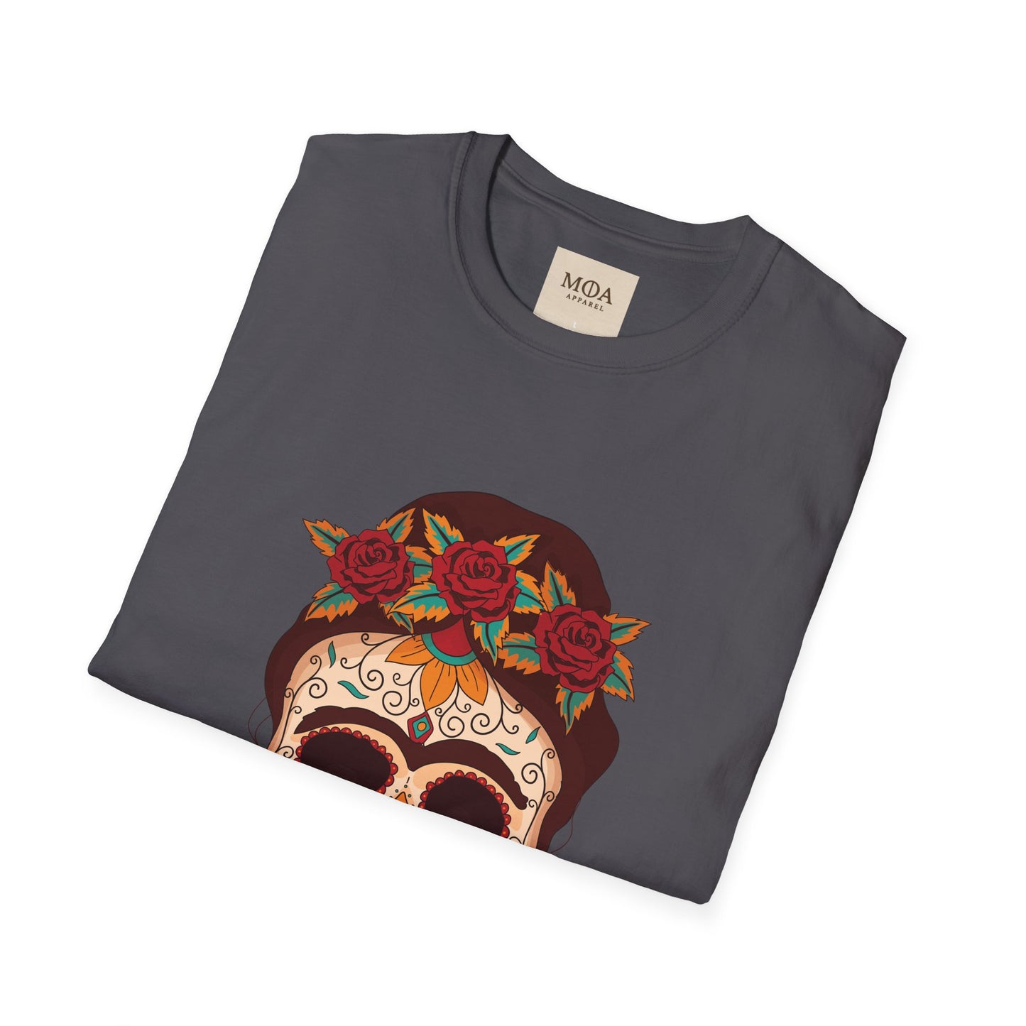 Dia de los Muertos - Sugar Skull T-Shirt - Mexican Day of the Dead Unisex Cotton Graphic Tee - Cultural Art Top