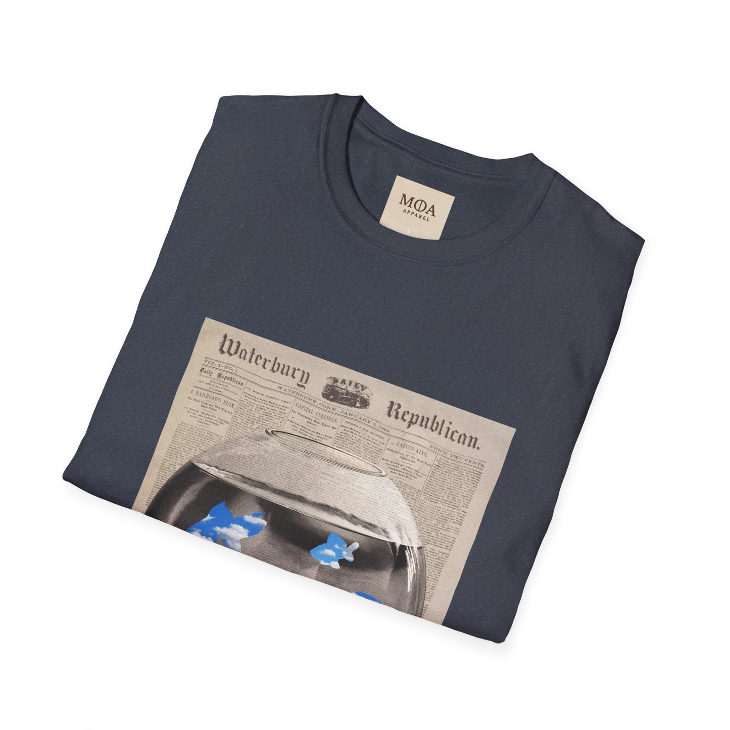 Aquatic Agenda - Newspaper Art - Life Graphic Tee - Unisex Cotton T-Shirt
