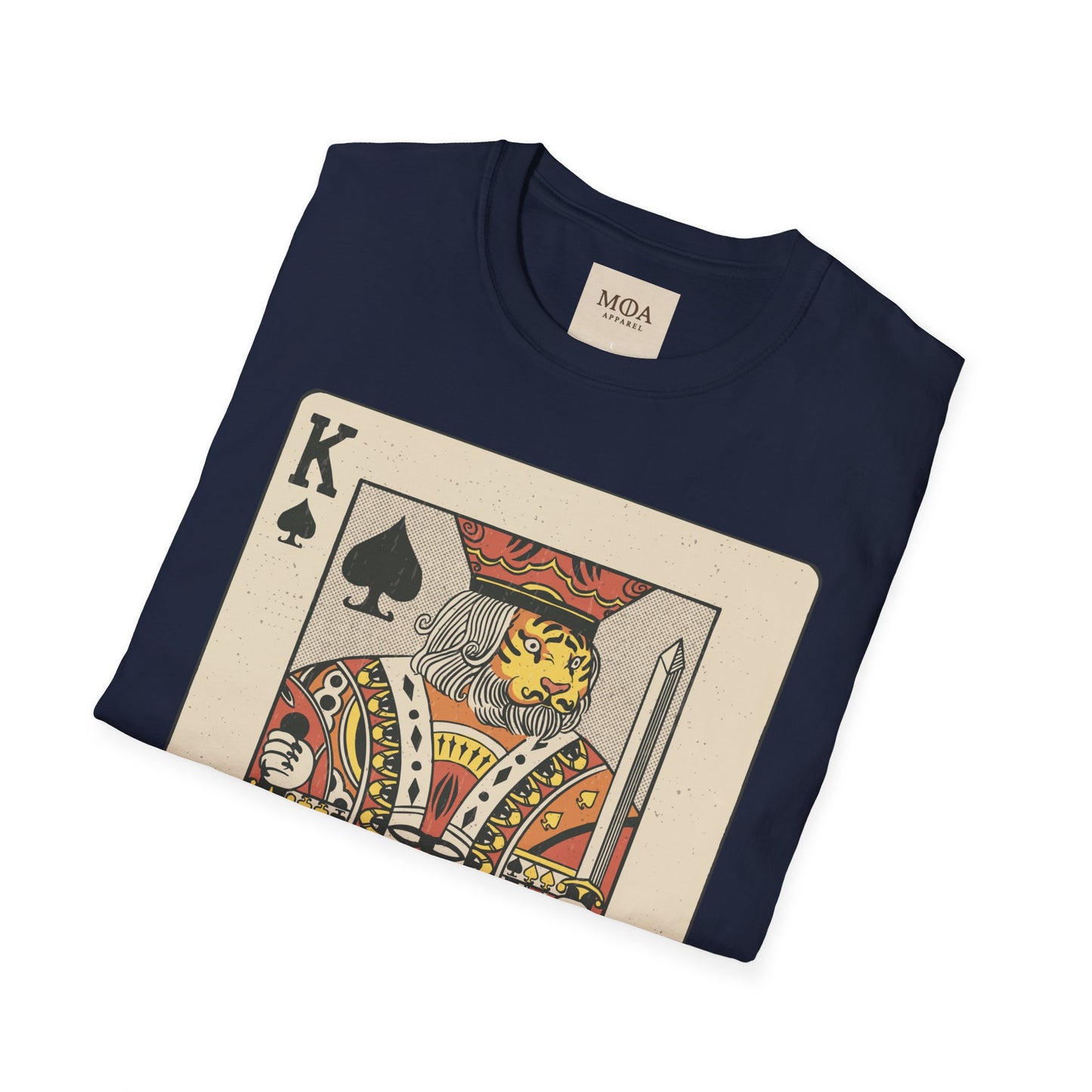 King of the Pack - Lion Graphic Tee - Playing Card Unisex Cotton T-Shirt - Boho Nature Apparel