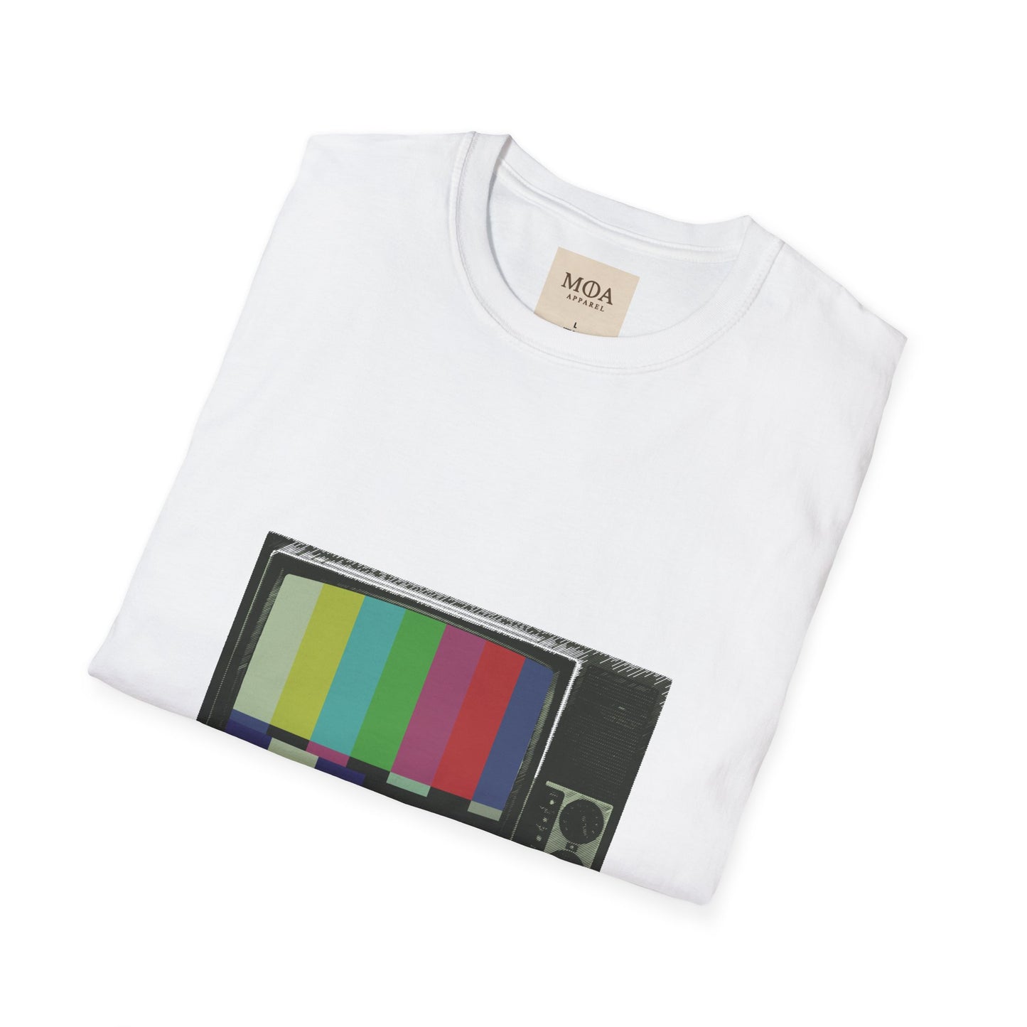 Test Card - Abstract TV Shirt - Radio Wave Graphic Tee - Unisex Cotton T-Shirt