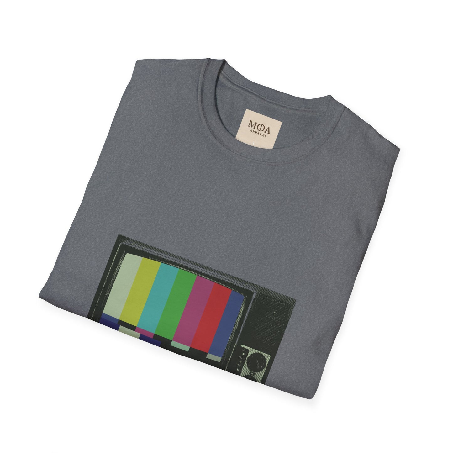Test Card - Abstract TV Shirt - Radio Wave Graphic Tee - Unisex Cotton T-Shirt
