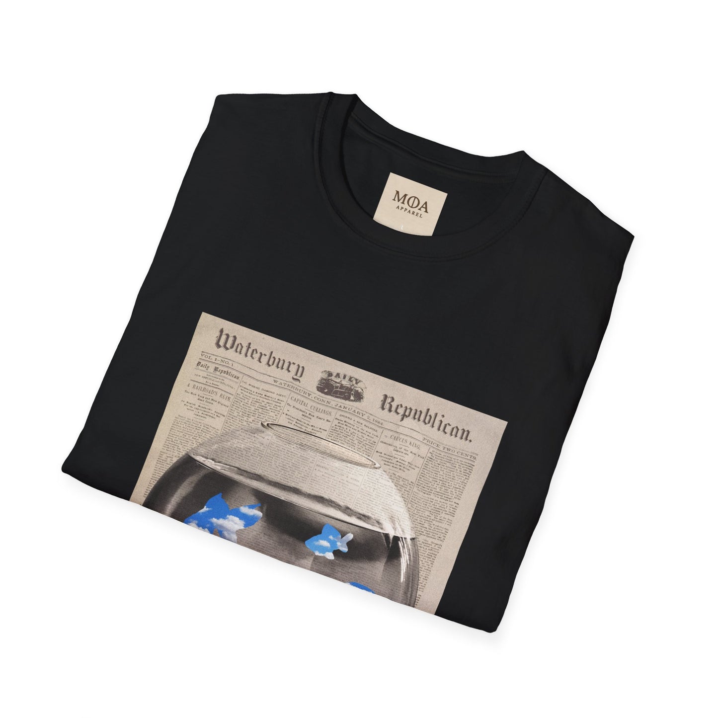 Aquatic Agenda - Newspaper Art - Life Graphic Tee - Unisex Cotton T-Shirt