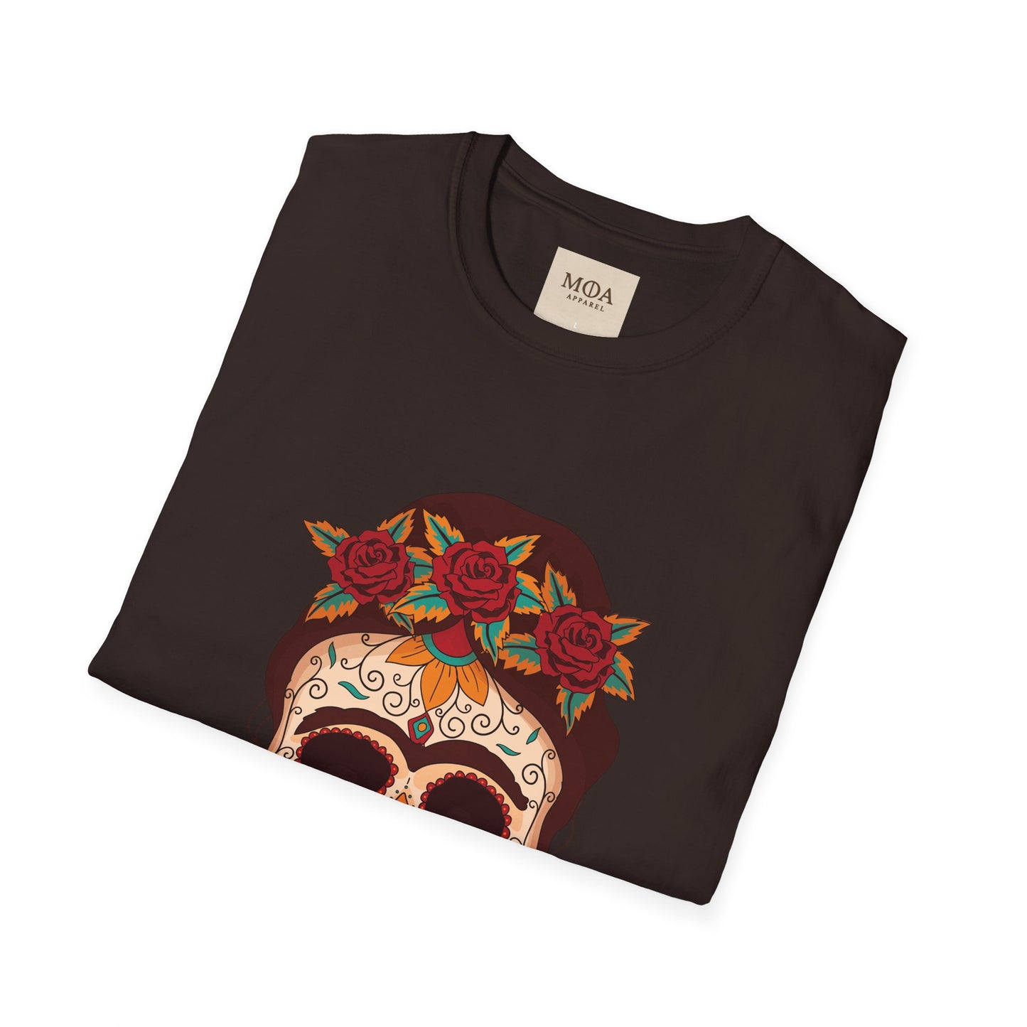 Dia de los Muertos - Sugar Skull T-Shirt - Mexican Day of the Dead Unisex Cotton Graphic Tee - Cultural Art Top
