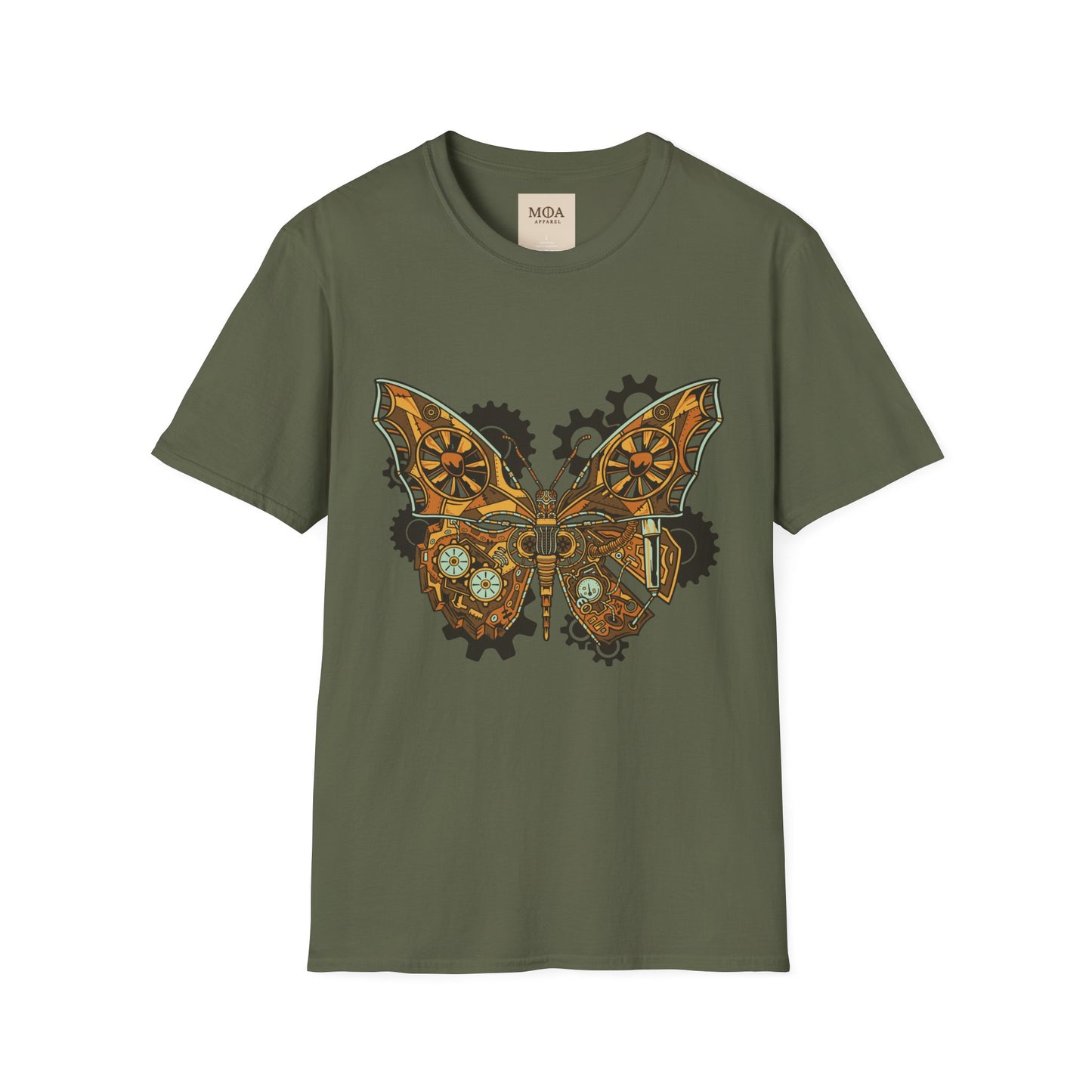 Gilded Flight - Vintage Insect Shirt - Retro Moth Graphic Tee - Unisex Cotton T-Shirt