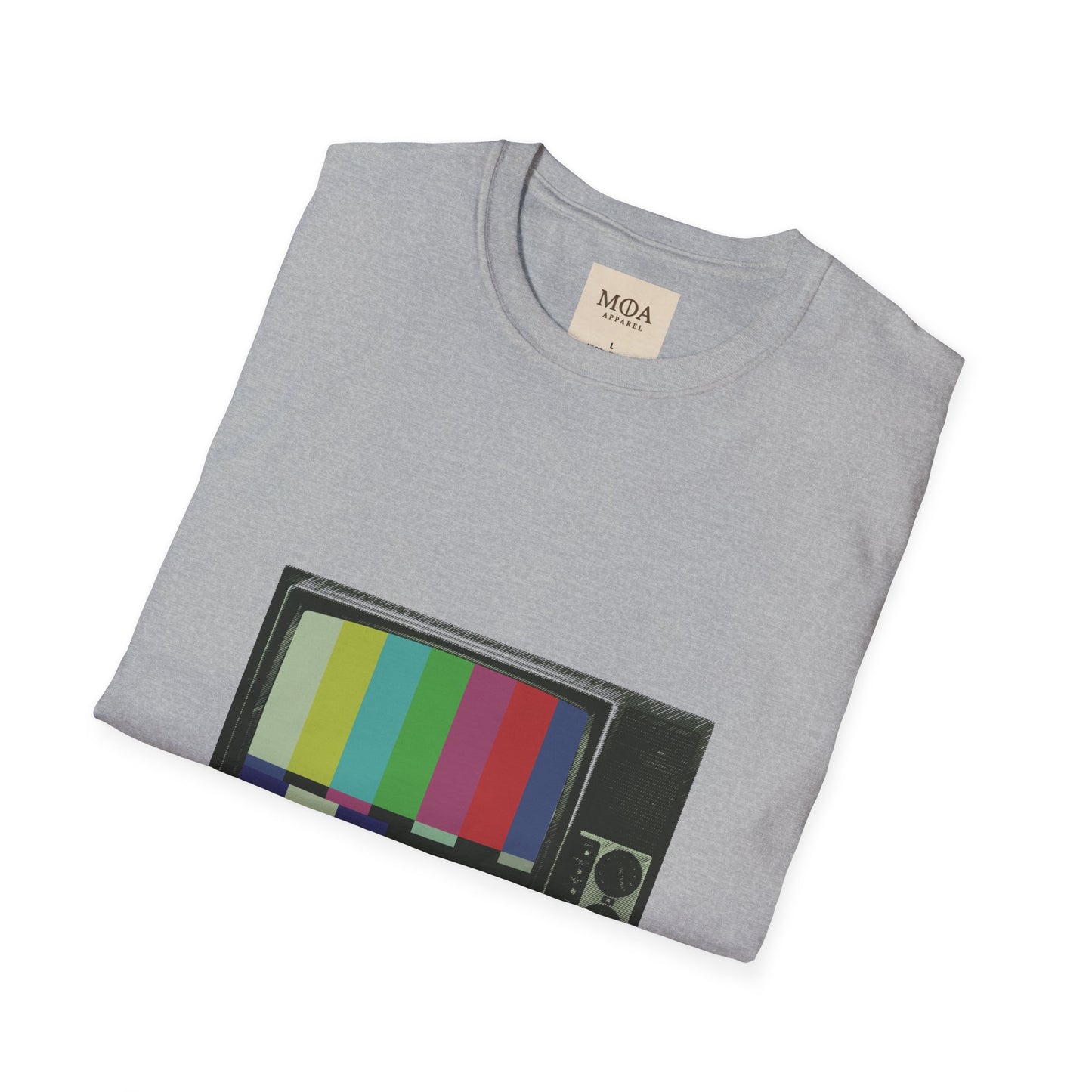 Test Card - Abstract TV Shirt - Radio Wave Graphic Tee - Unisex Cotton T-Shirt