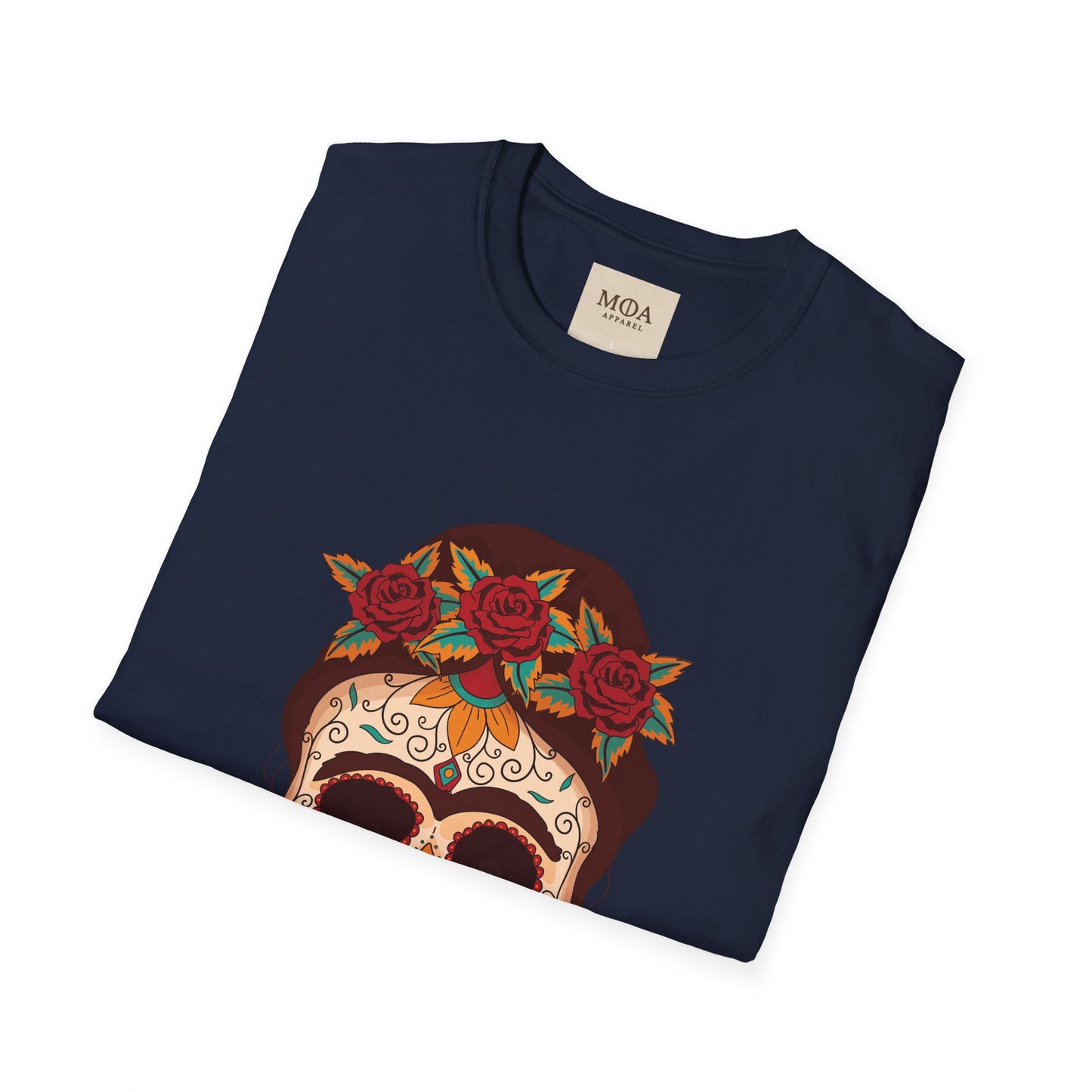 Dia de los Muertos - Sugar Skull T-Shirt - Mexican Day of the Dead Unisex Cotton Graphic Tee - Cultural Art Top