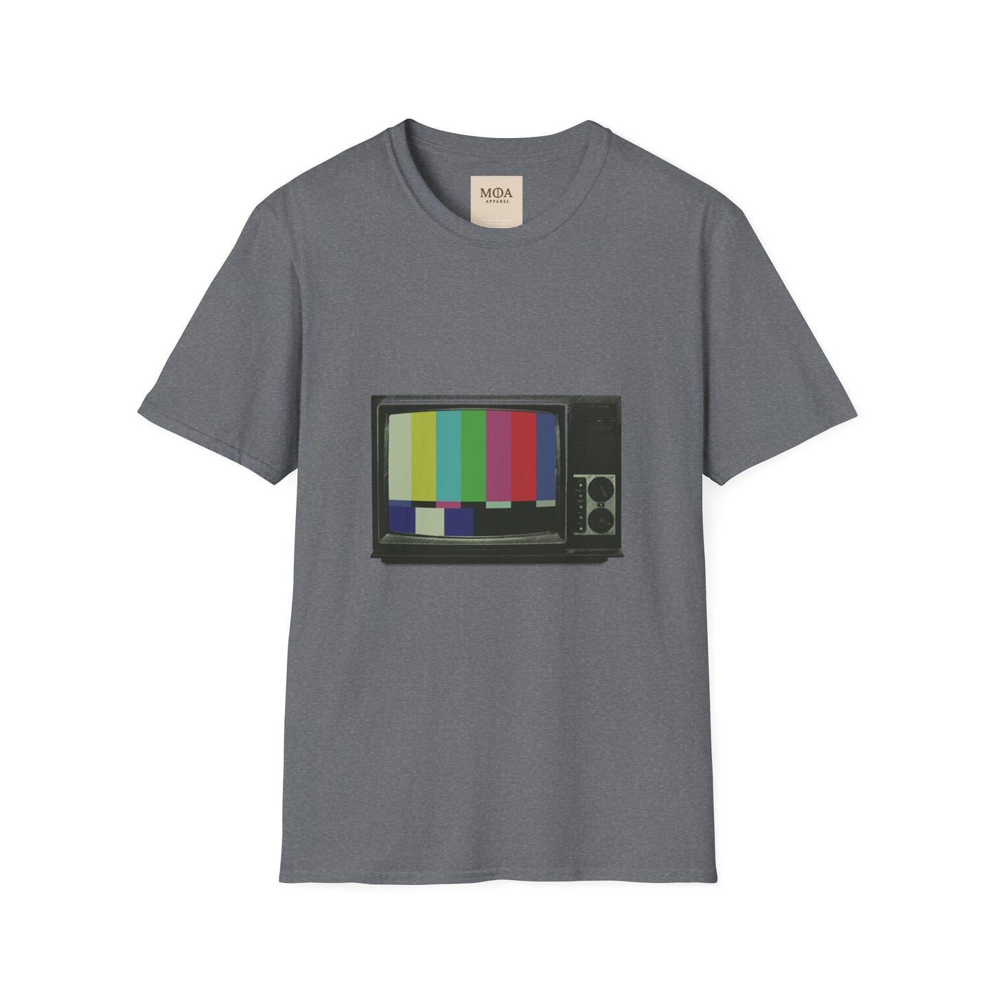 Test Card - Abstract TV Shirt - Radio Wave Graphic Tee - Unisex Cotton T-Shirt