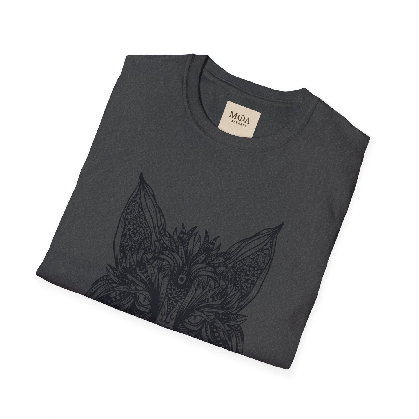 Mandala Wolf - Forest Spirit Animal Shirt - Boho Graphic Tee - Unisex Cotton T-Shirt