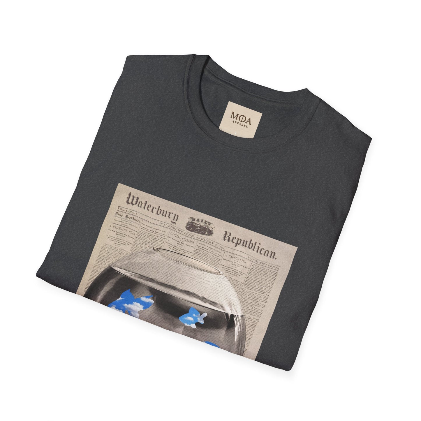 Aquatic Agenda - Newspaper Art - Life Graphic Tee - Unisex Cotton T-Shirt