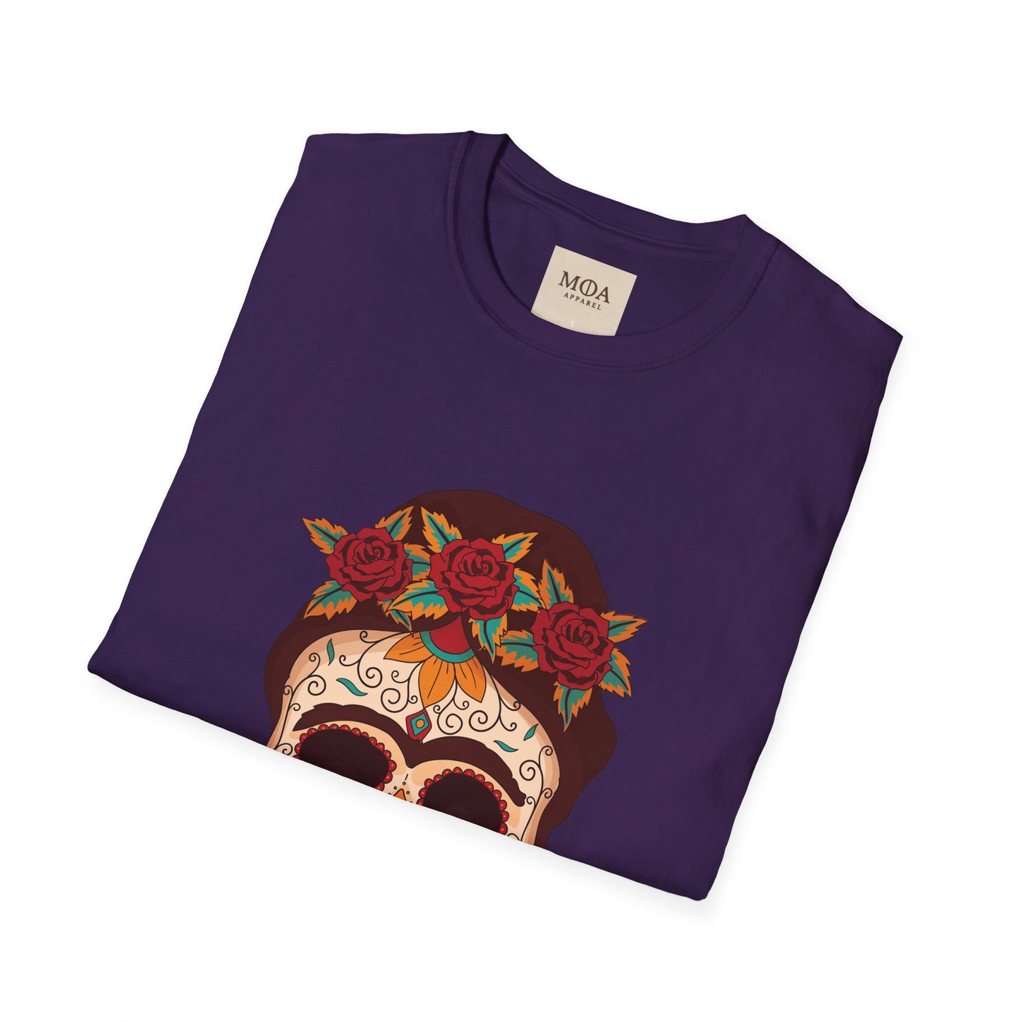 Dia de los Muertos - Sugar Skull T-Shirt - Mexican Day of the Dead Unisex Cotton Graphic Tee - Cultural Art Top