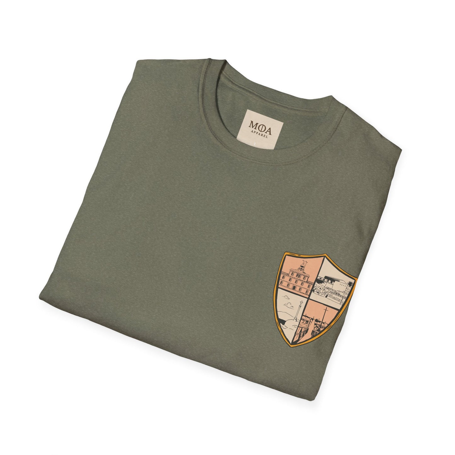 Heraldic Society - Chivalry Crest Shirt - Medieval Coat of Arms Graphic Tee - Unisex Cotton T-Shirt