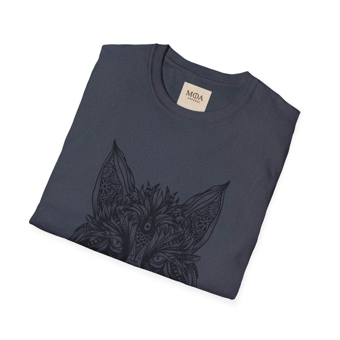Mandala Wolf - Forest Spirit Animal Shirt - Boho Graphic Tee - Unisex Cotton T-Shirt