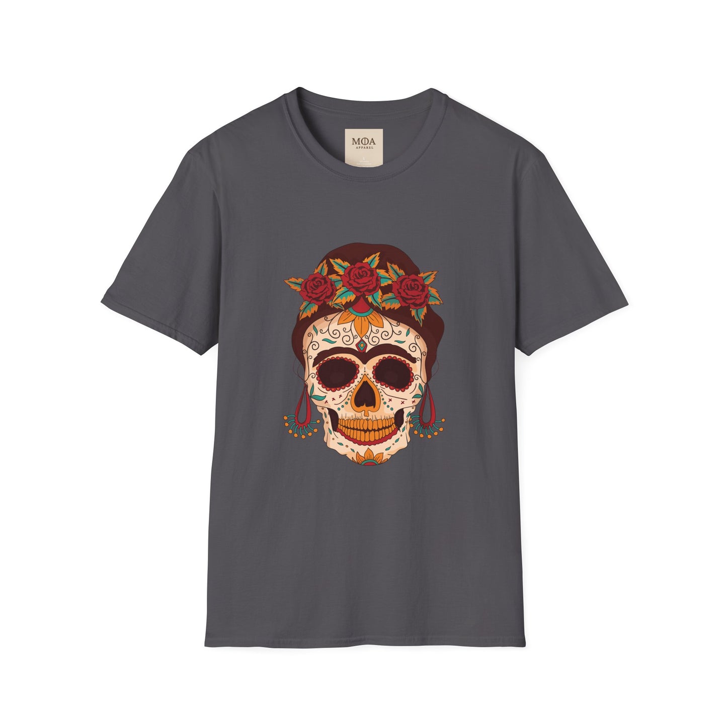 Dia de los Muertos - Sugar Skull T-Shirt - Mexican Day of the Dead Unisex Cotton Graphic Tee - Cultural Art Top
