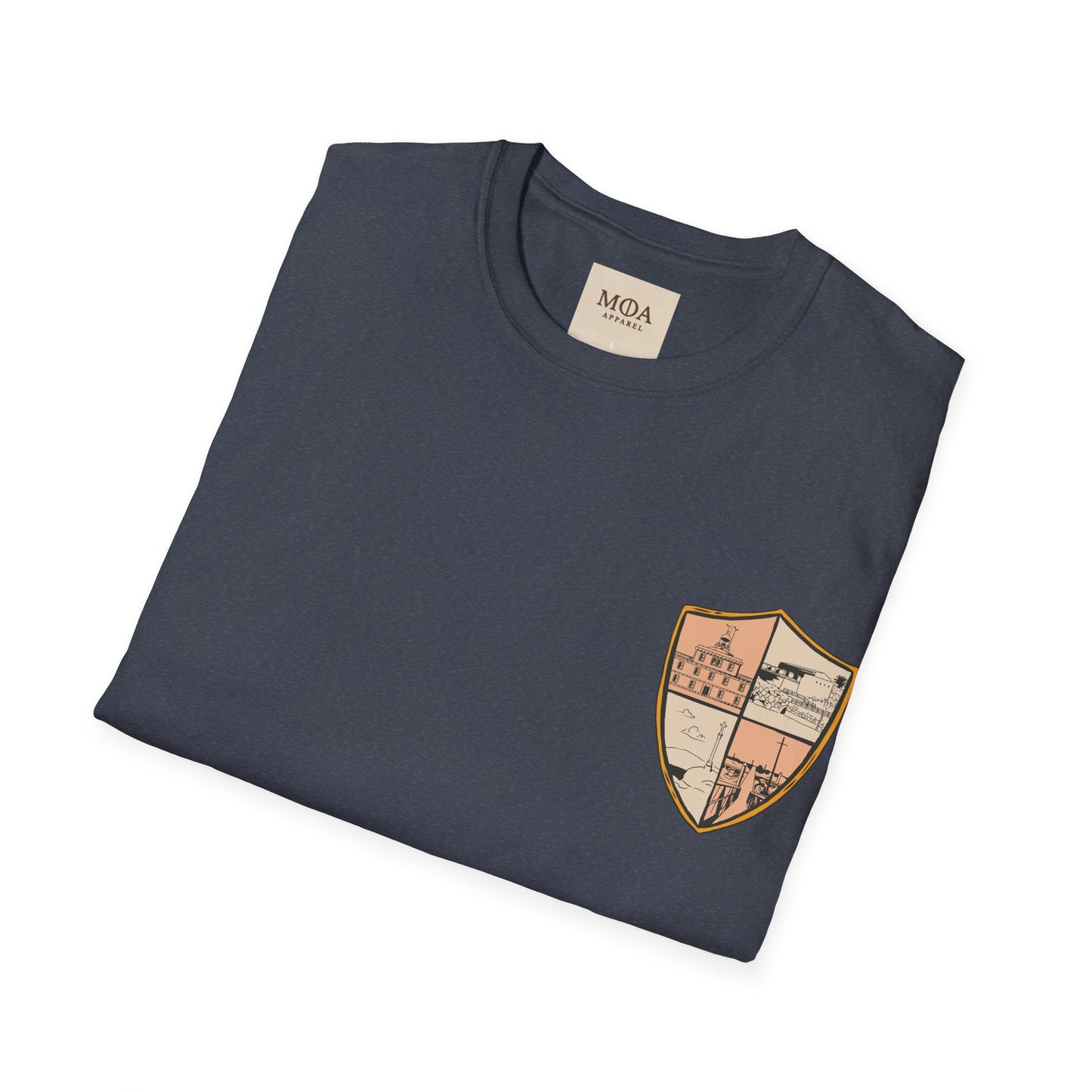Heraldic Society - Chivalry Crest Shirt - Medieval Coat of Arms Graphic Tee - Unisex Cotton T-Shirt