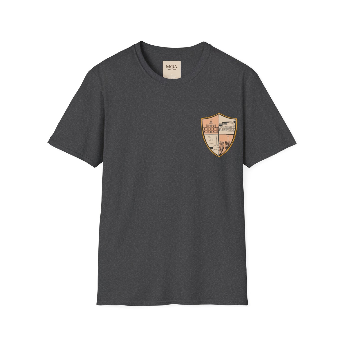 Heraldic Society - Chivalry Crest Shirt - Medieval Coat of Arms Graphic Tee - Unisex Cotton T-Shirt