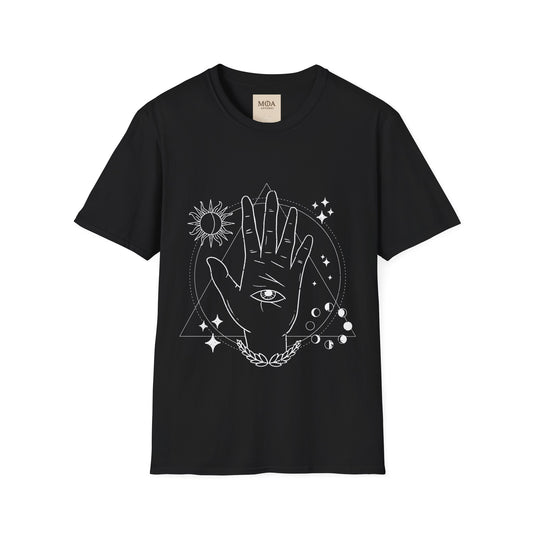 Astral Eye - Mystic Psychic Shirt - Celestial Stitch Graphic Tee - Unisex Cotton T-Shirt