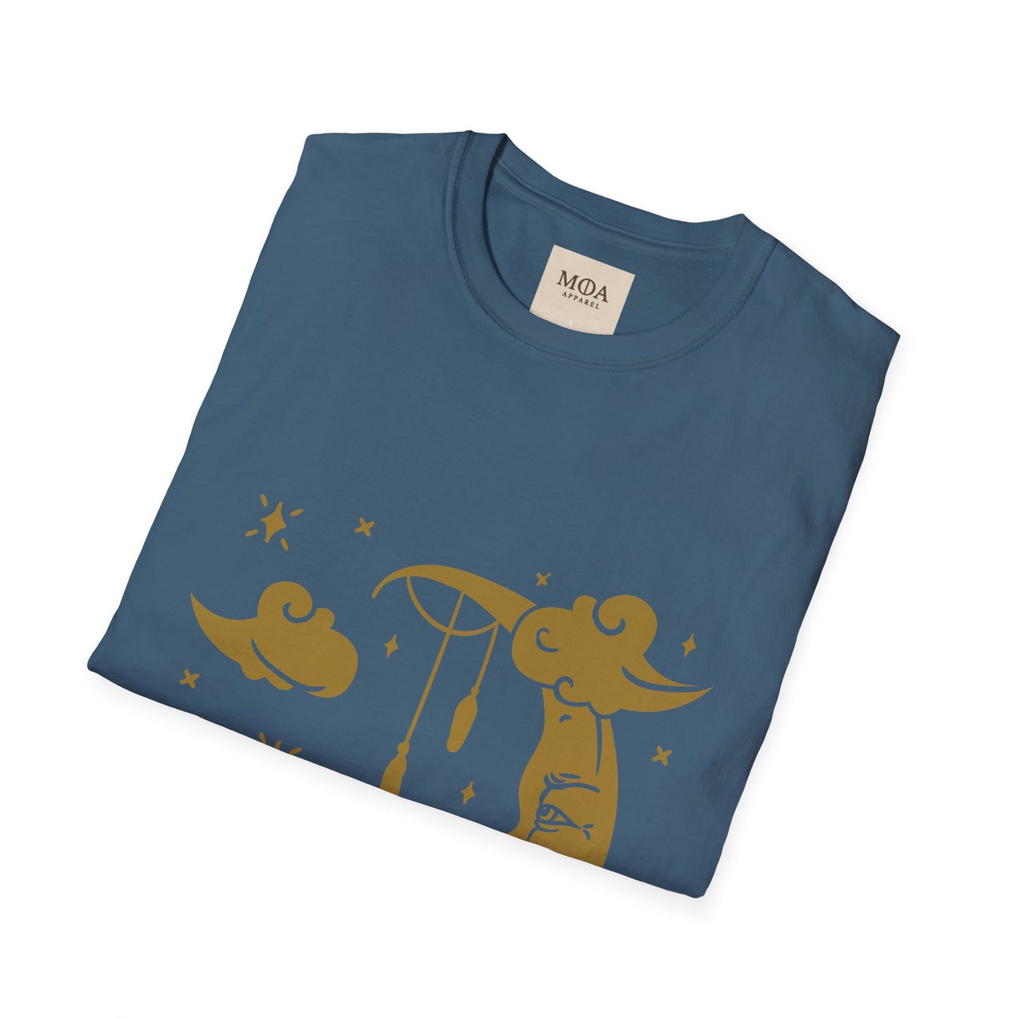 Echoes of Luna - Crescent Moon Shirt - Celestial Graphic Tee - Unisex Cotton T-Shirt