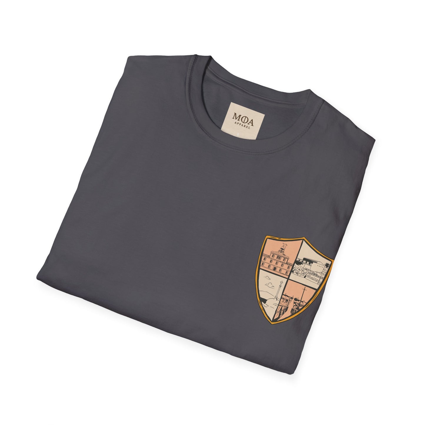 Heraldic Society - Chivalry Crest Shirt - Medieval Coat of Arms Graphic Tee - Unisex Cotton T-Shirt