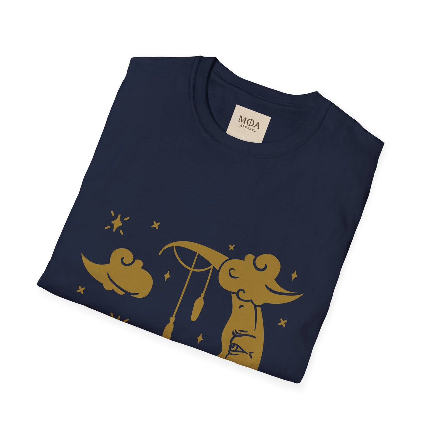 Echoes of Luna - Crescent Moon Shirt - Celestial Graphic Tee - Unisex Cotton T-Shirt