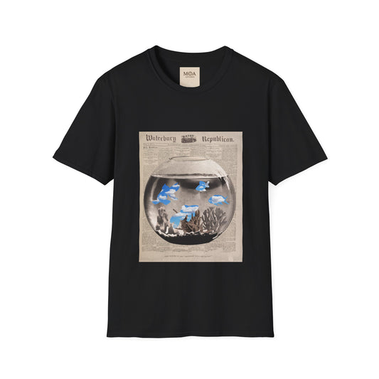 Aquatic Agenda - Newspaper Art - Life Graphic Tee - Unisex Cotton T-Shirt