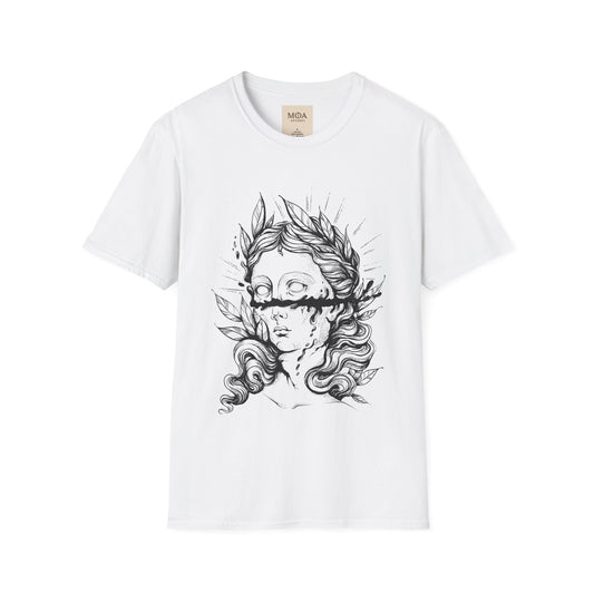 Desecrated Effigy - Graphic Sculpture Shirt - Mythology Graphic Tee - Unisex Cotton T-Shirt