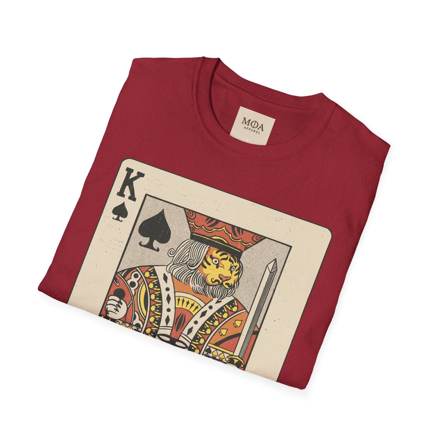 King of the Pack - Lion Graphic Tee - Playing Card Unisex Cotton T-Shirt - Boho Nature Apparel