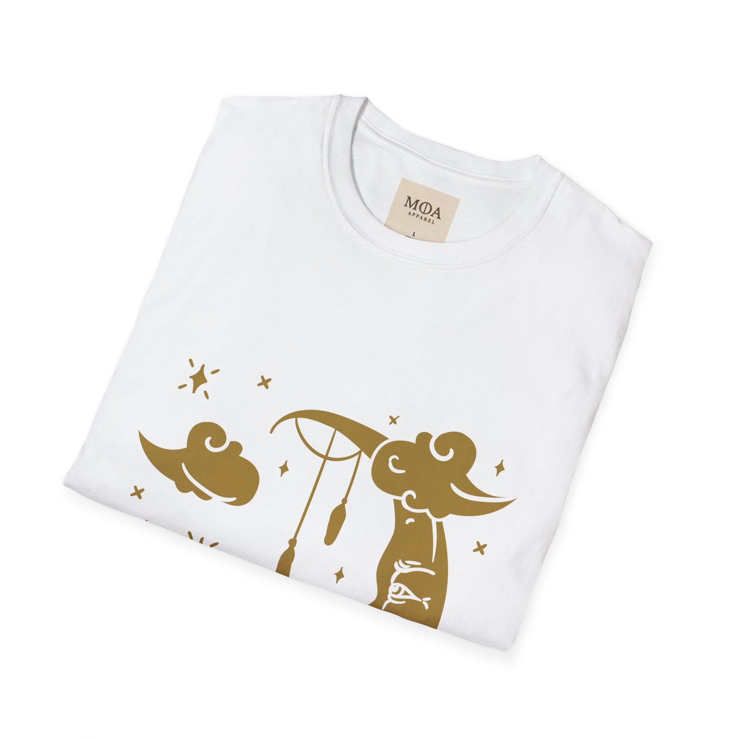 Echoes of Luna - Crescent Moon Shirt - Celestial Graphic Tee - Unisex Cotton T-Shirt