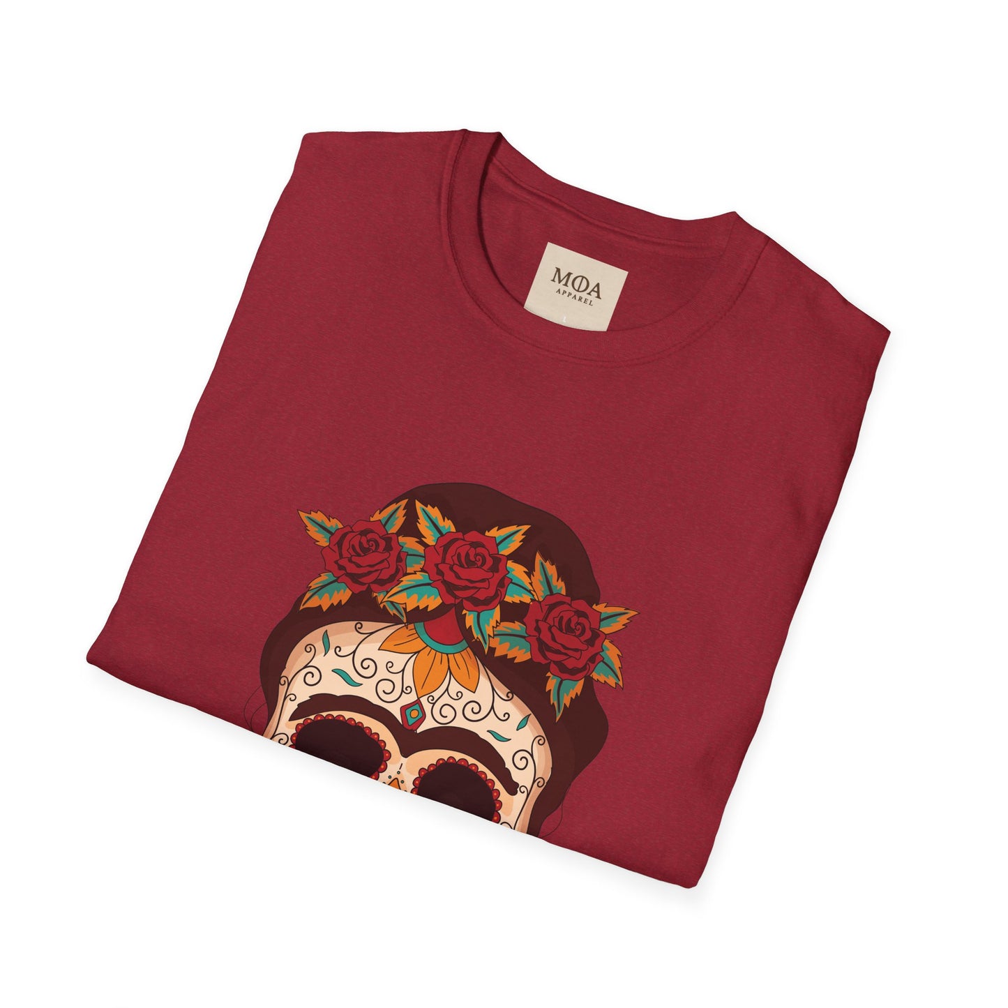 Dia de los Muertos - Sugar Skull T-Shirt - Mexican Day of the Dead Unisex Cotton Graphic Tee - Cultural Art Top