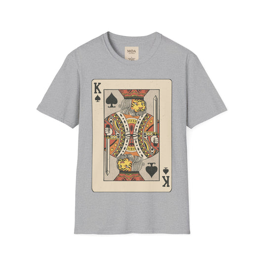 King of the Pack - Lion Graphic Tee - Playing Card Unisex Cotton T-Shirt - Boho Nature Apparel